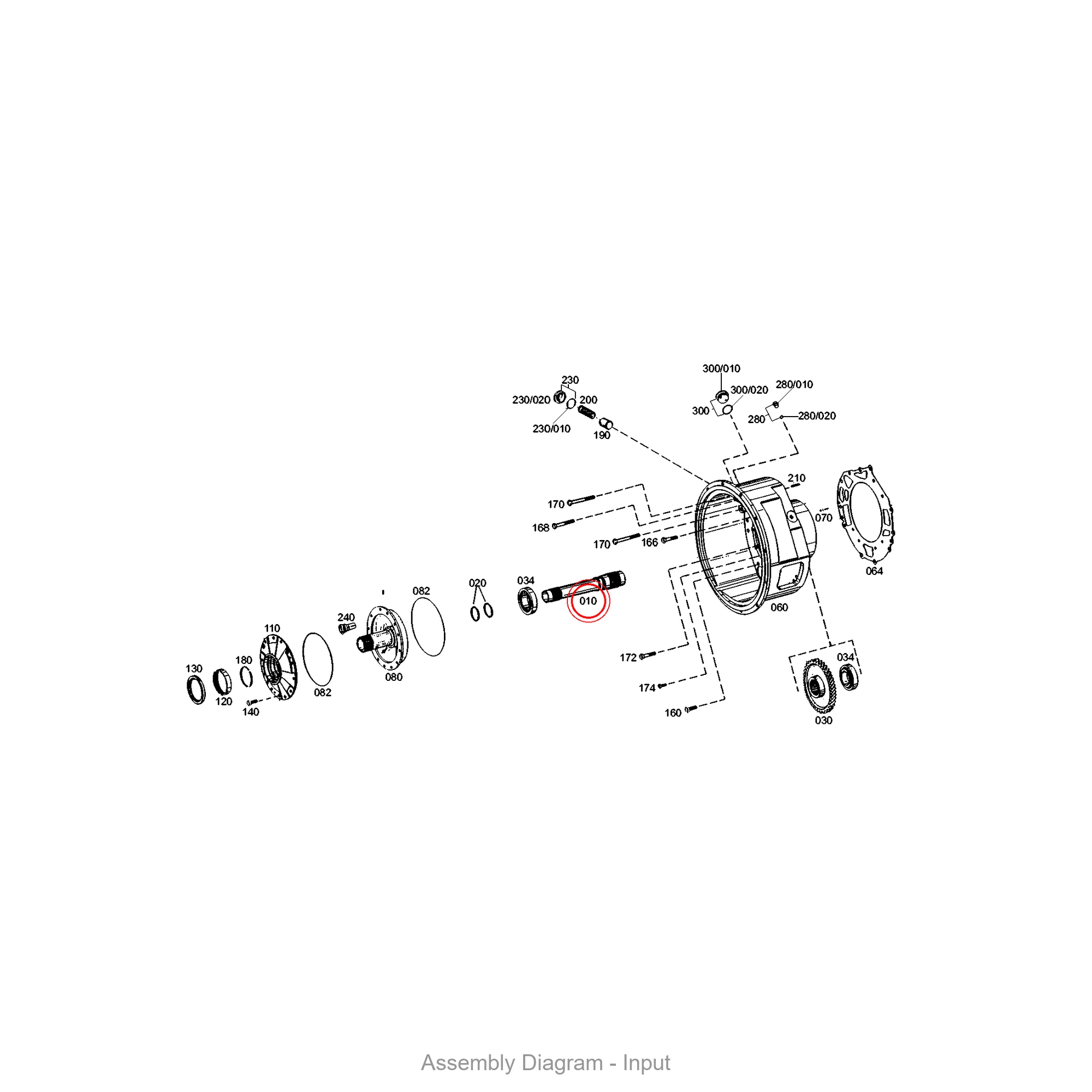 ZF 4646.302.141 INPUT SHAFT for WG310 | OEM Genuine Part