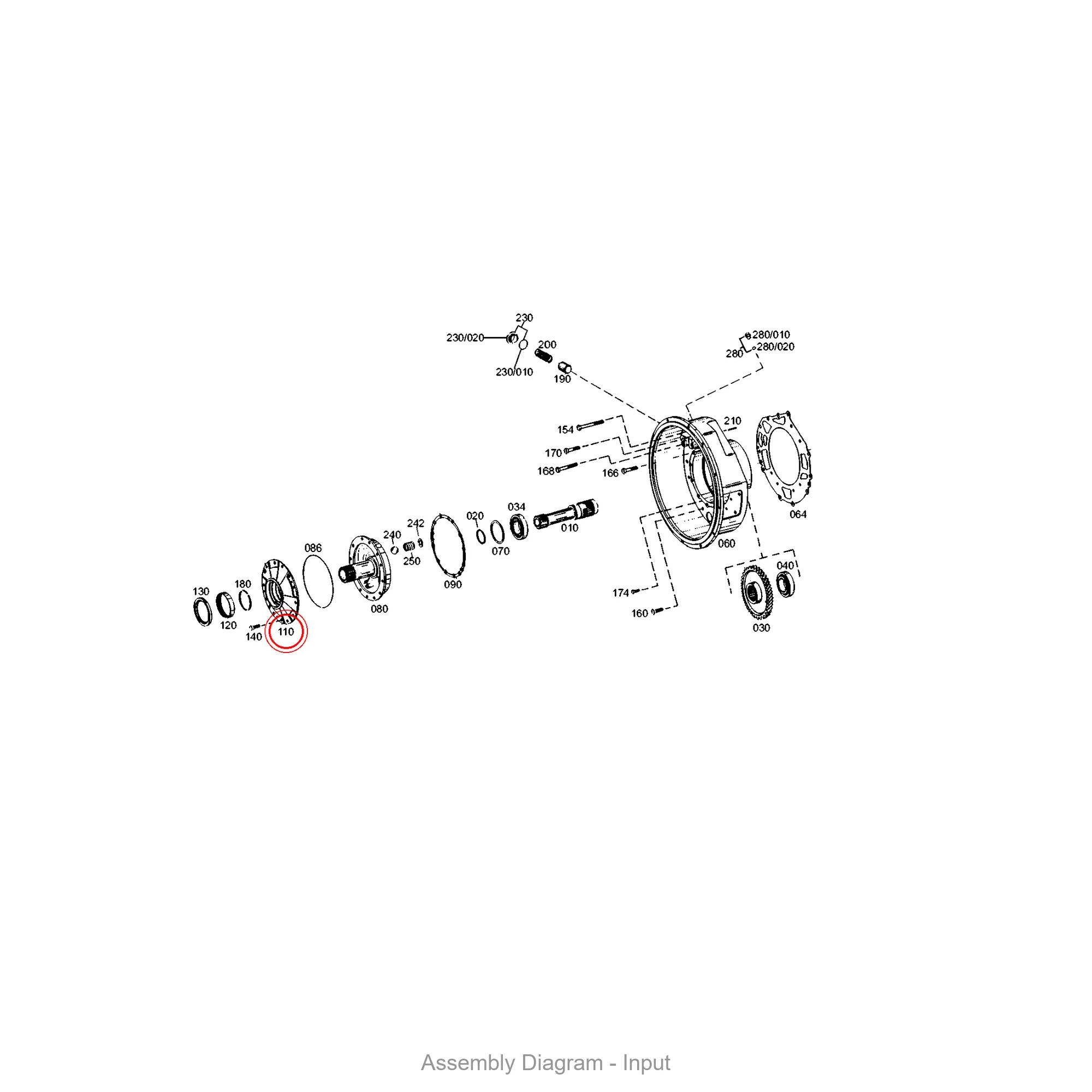 ZF 4646.302.158 BEARING COVER for WG250/WG258/WG308