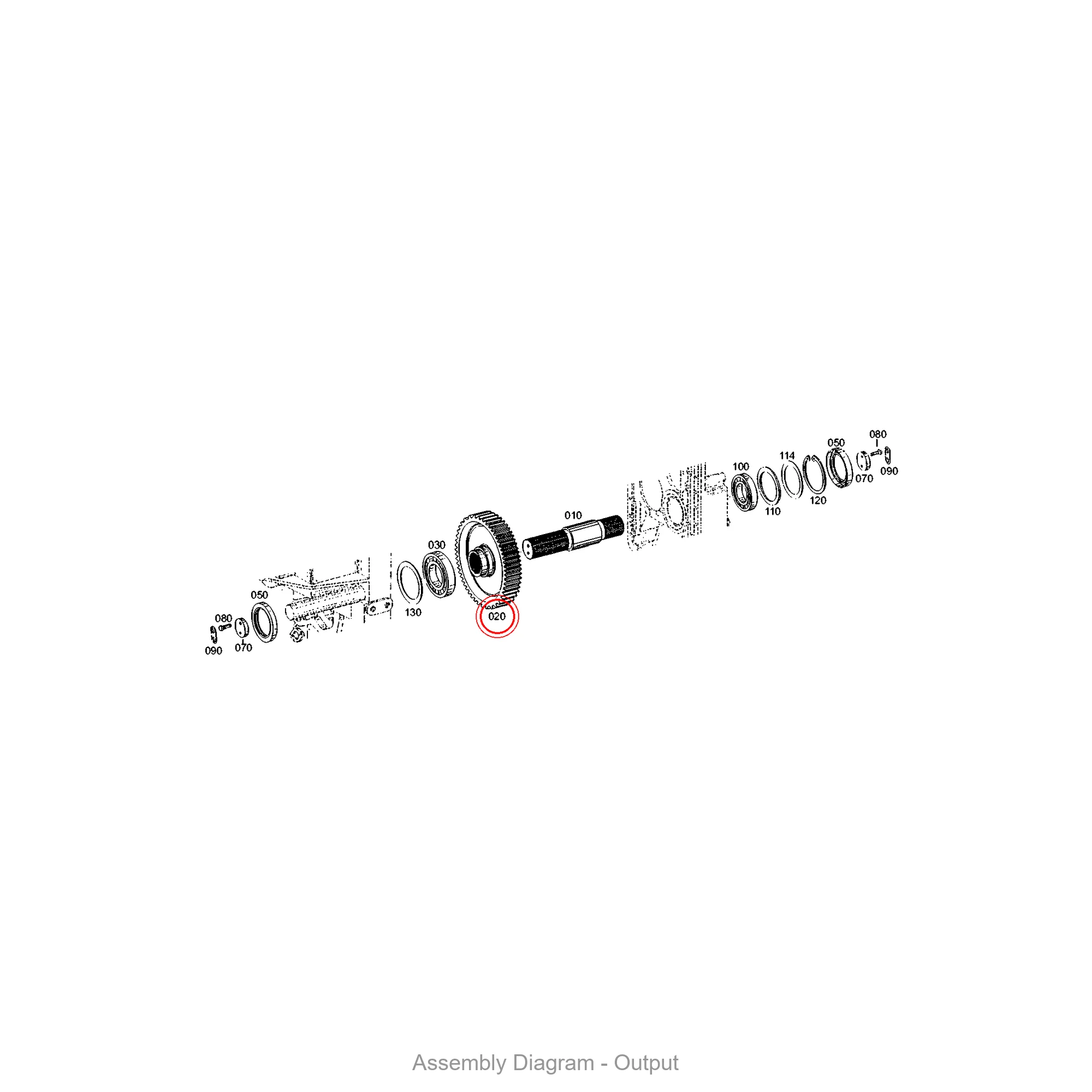 ZF 4646.303.054 GEAR - Transmission Assembly Exploded View Diagram