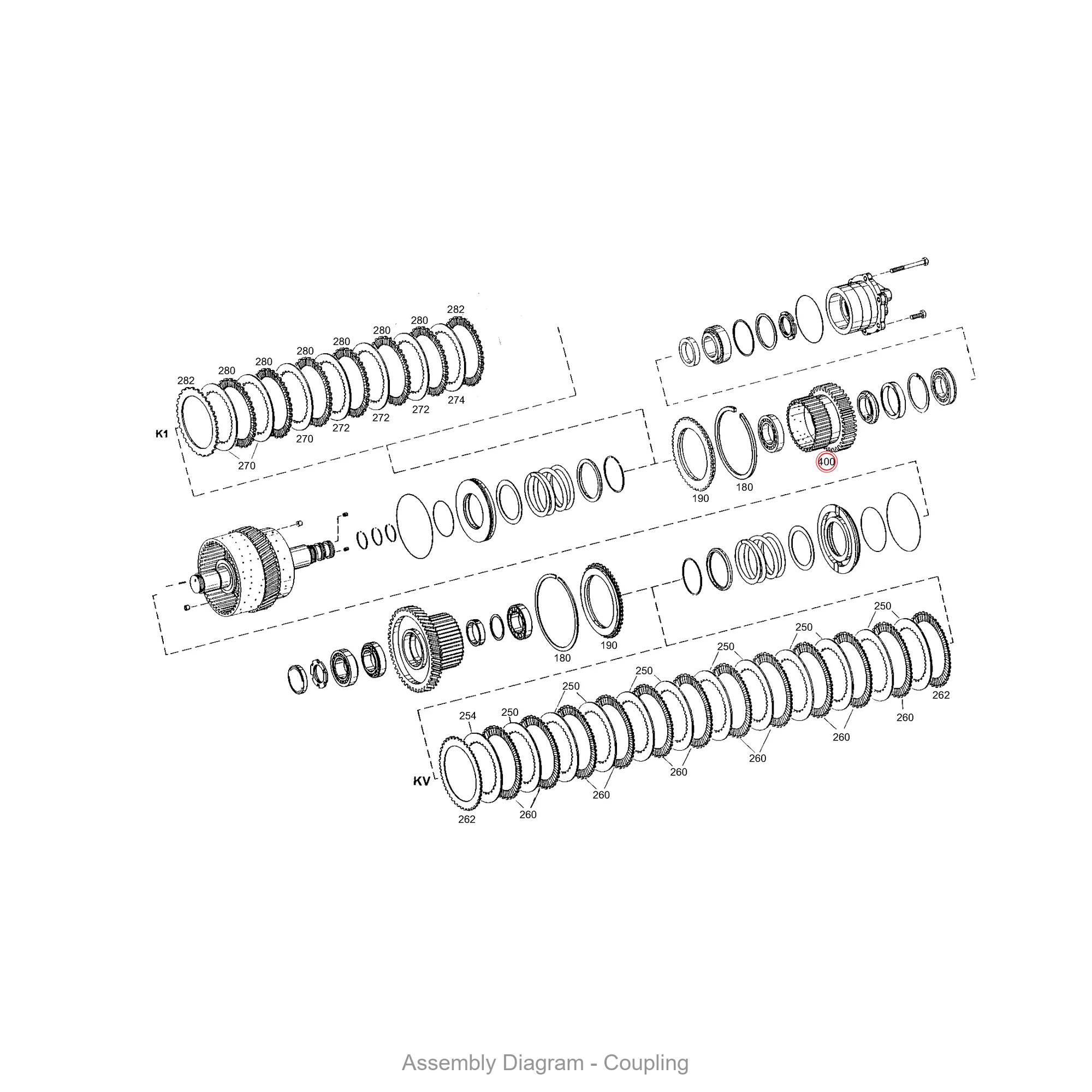 ZF 4646.351.109 GEAR - Transmission Assembly Exploded View Diagram