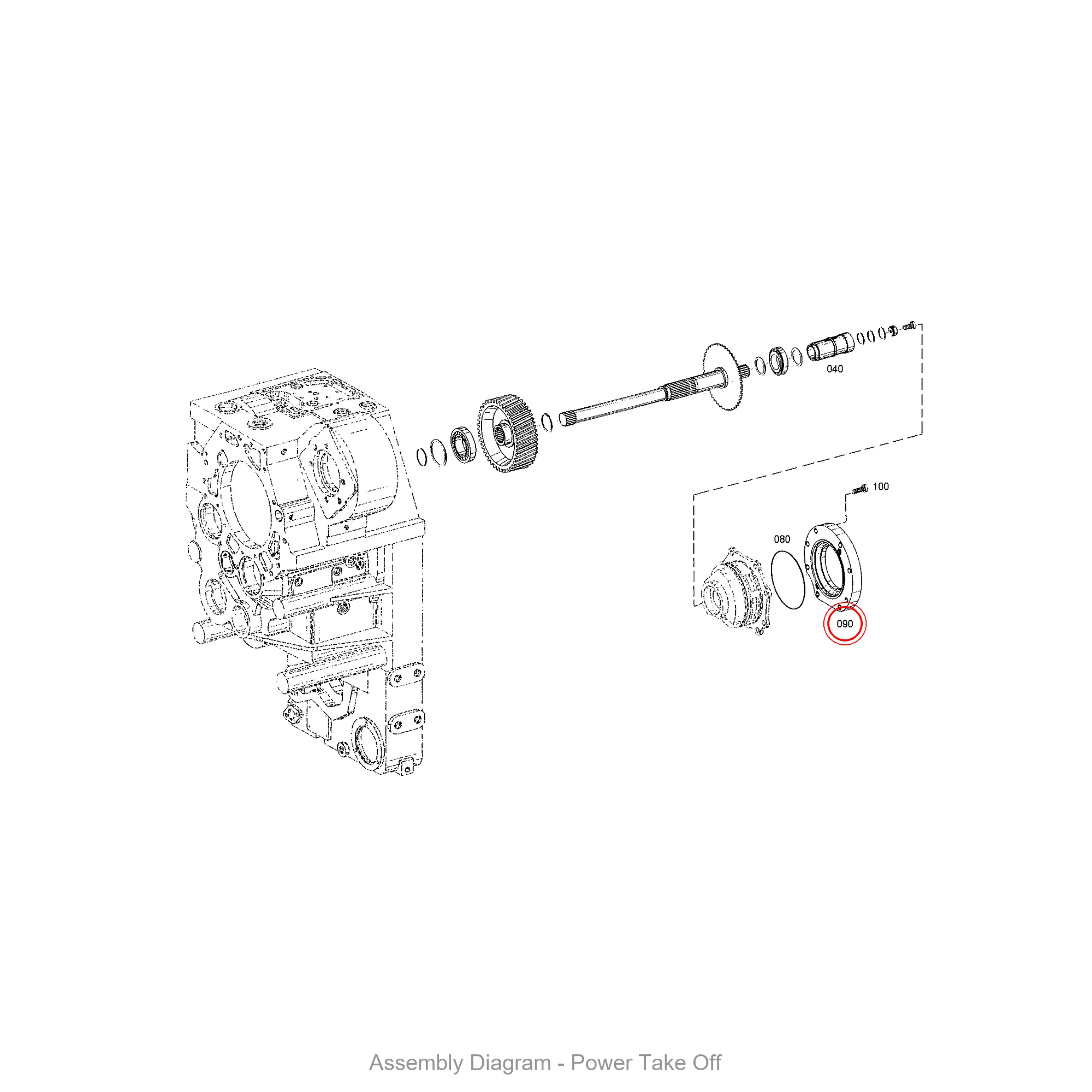ZF 4646.354.045 PUMP FLANGE - Transmission Assembly Exploded View Diagram