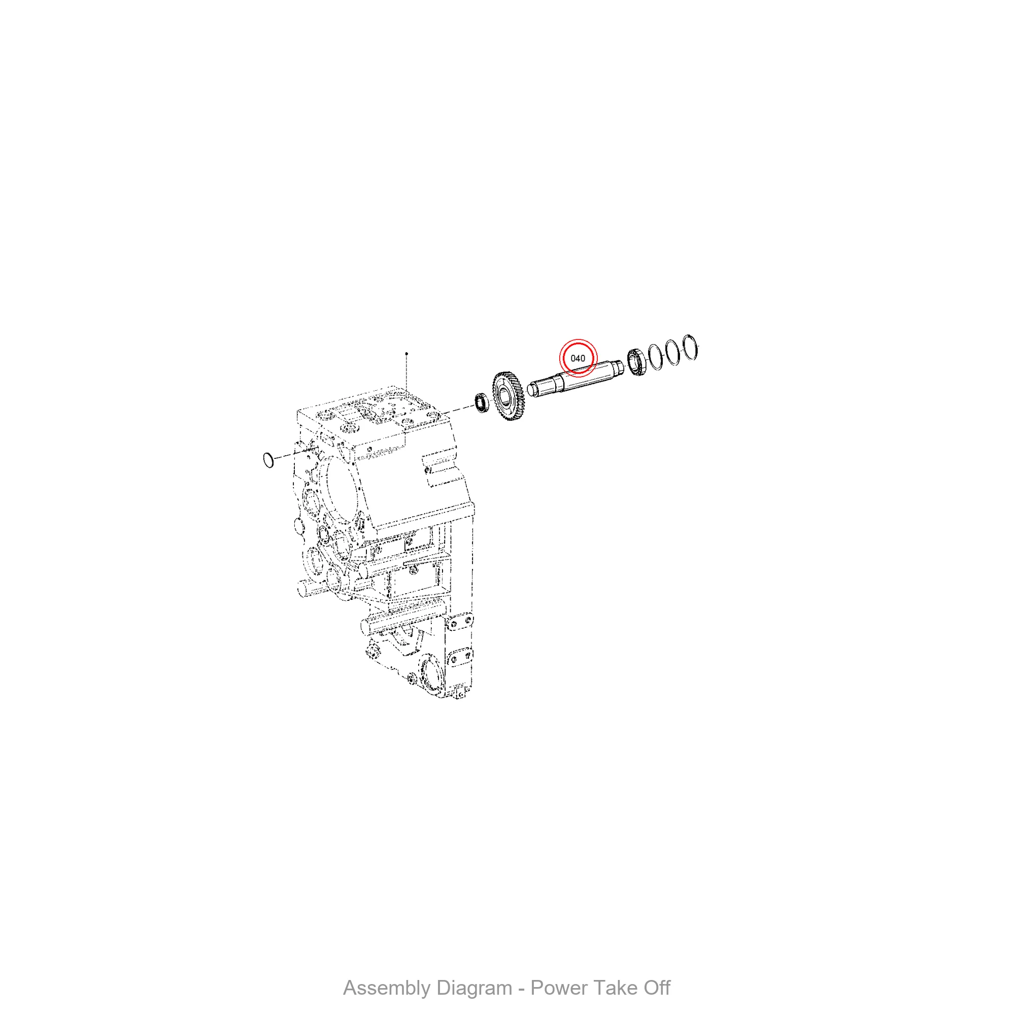 ZF 4646.355.047 SHAFT - Transmission Assembly Exploded View Diagram