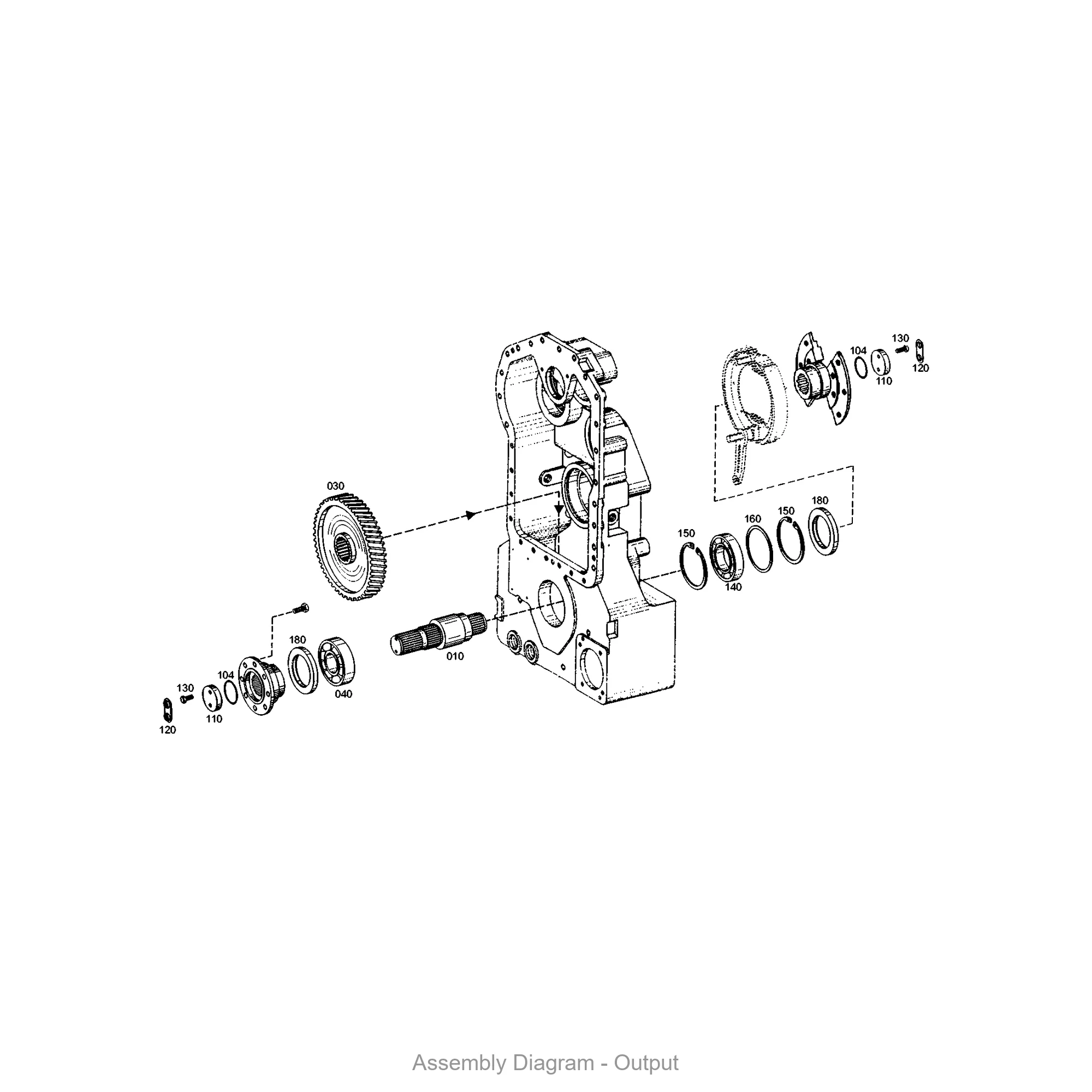 ZF 4651.103.001 OUTPUT for WG100 | OEM Genuine Part - Genuine ZF Part