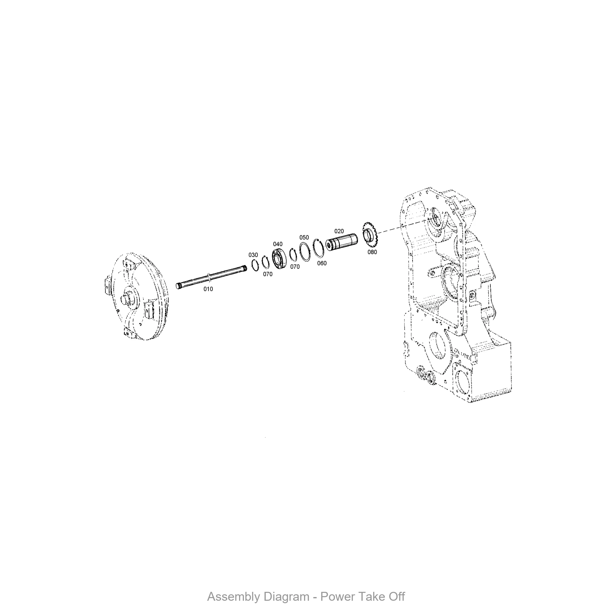 ZF 4651.154.002 POWER TAKE-OFF - Transmission Assembly Exploded View Diagram