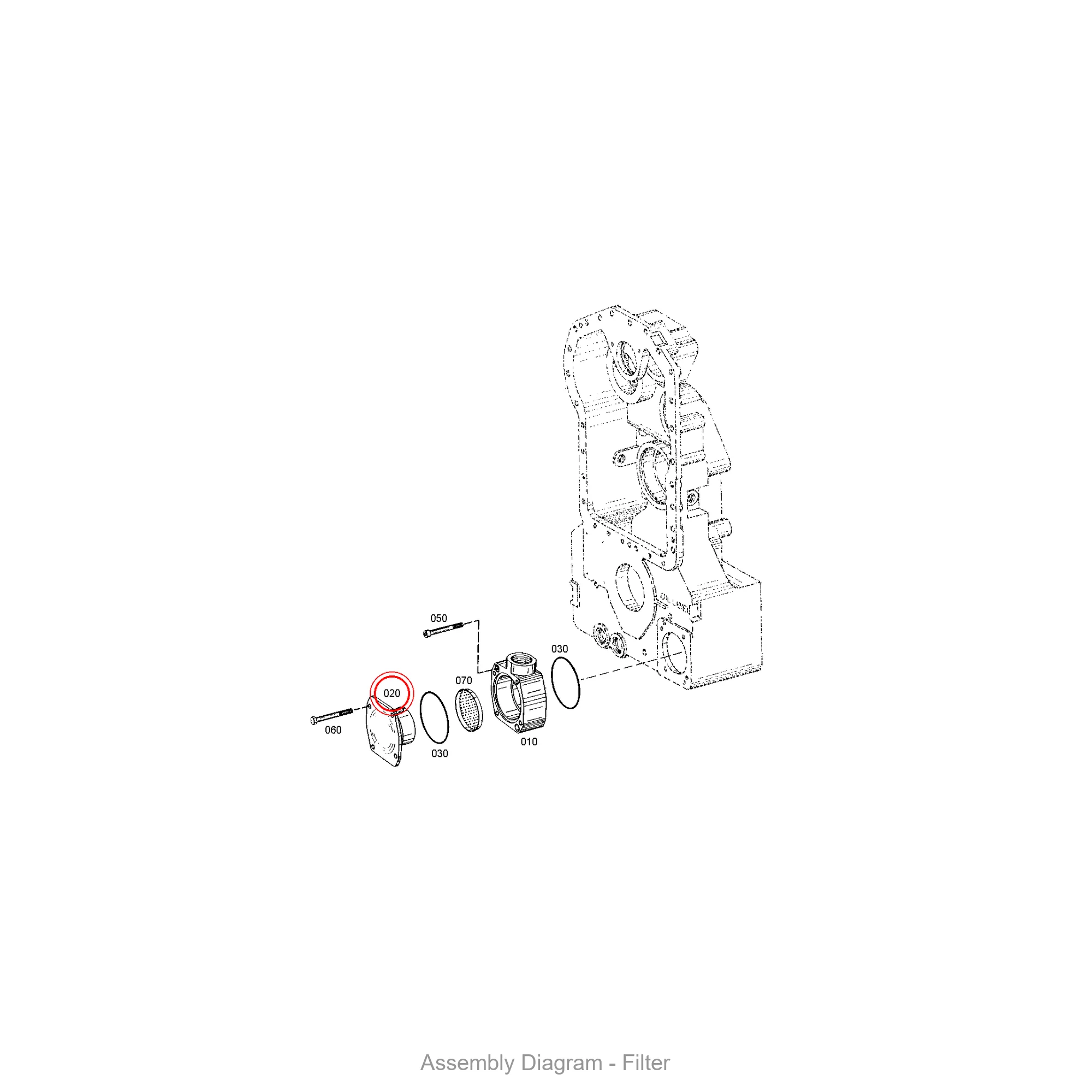 ZF 4651.238.001 COVER - Transmission Assembly Exploded View Diagram