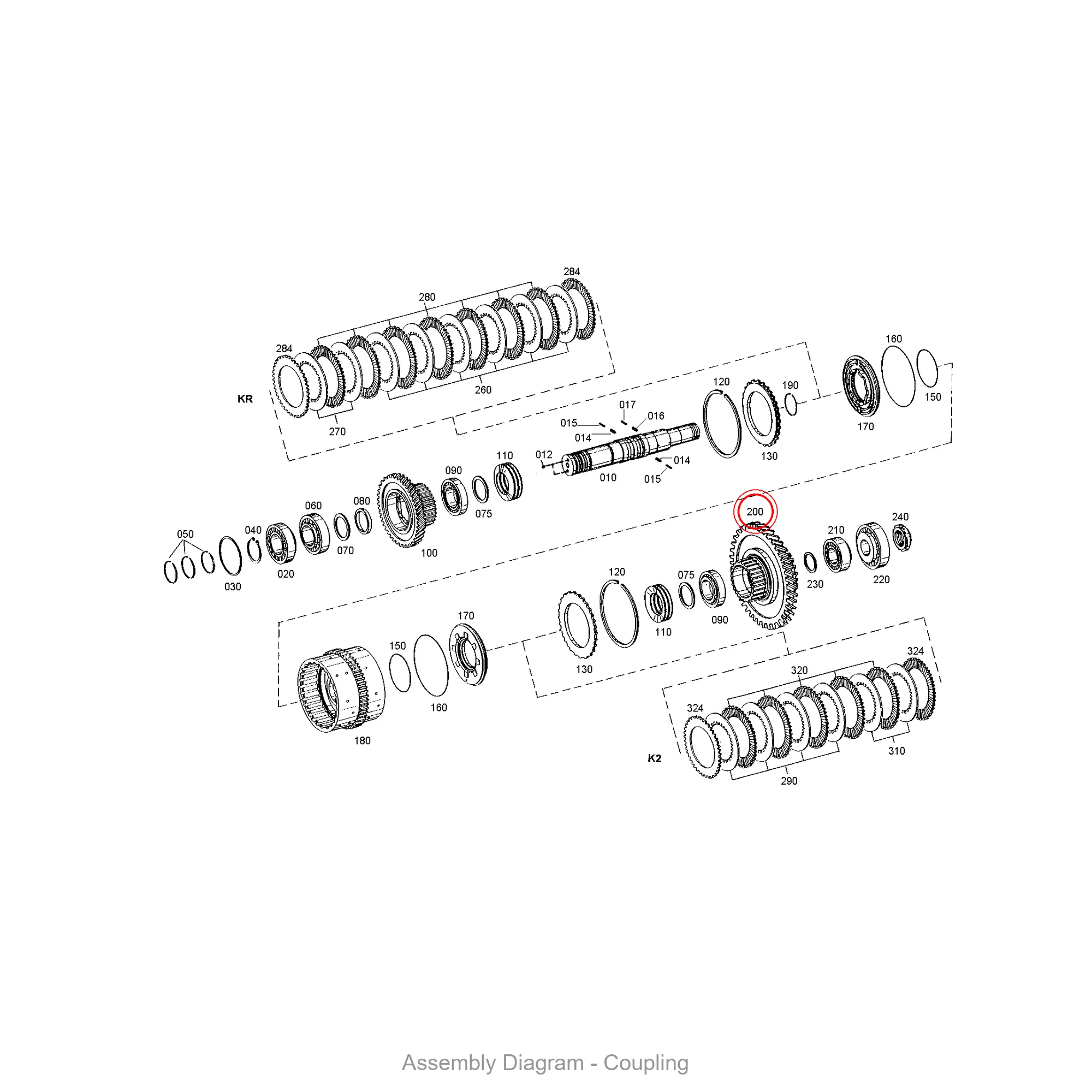 ZF 4651.252.028 SPUR GEAR - Transmission Assembly Exploded View Diagram