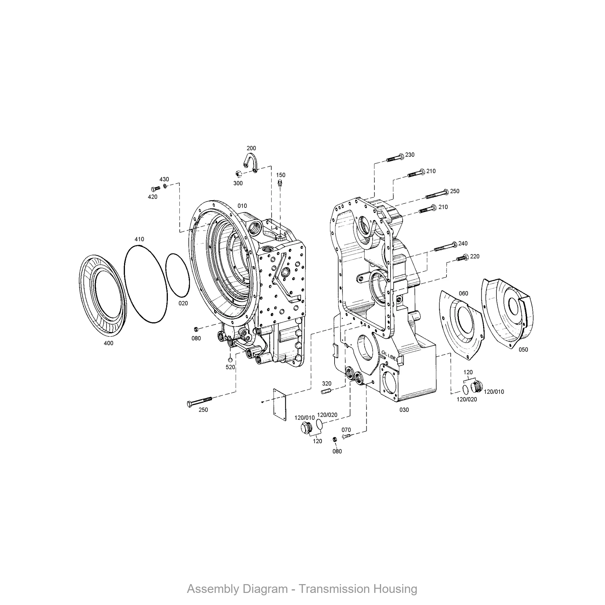 ZF 4651.301.033 HOUSING - Transmission Assembly Exploded View Diagram