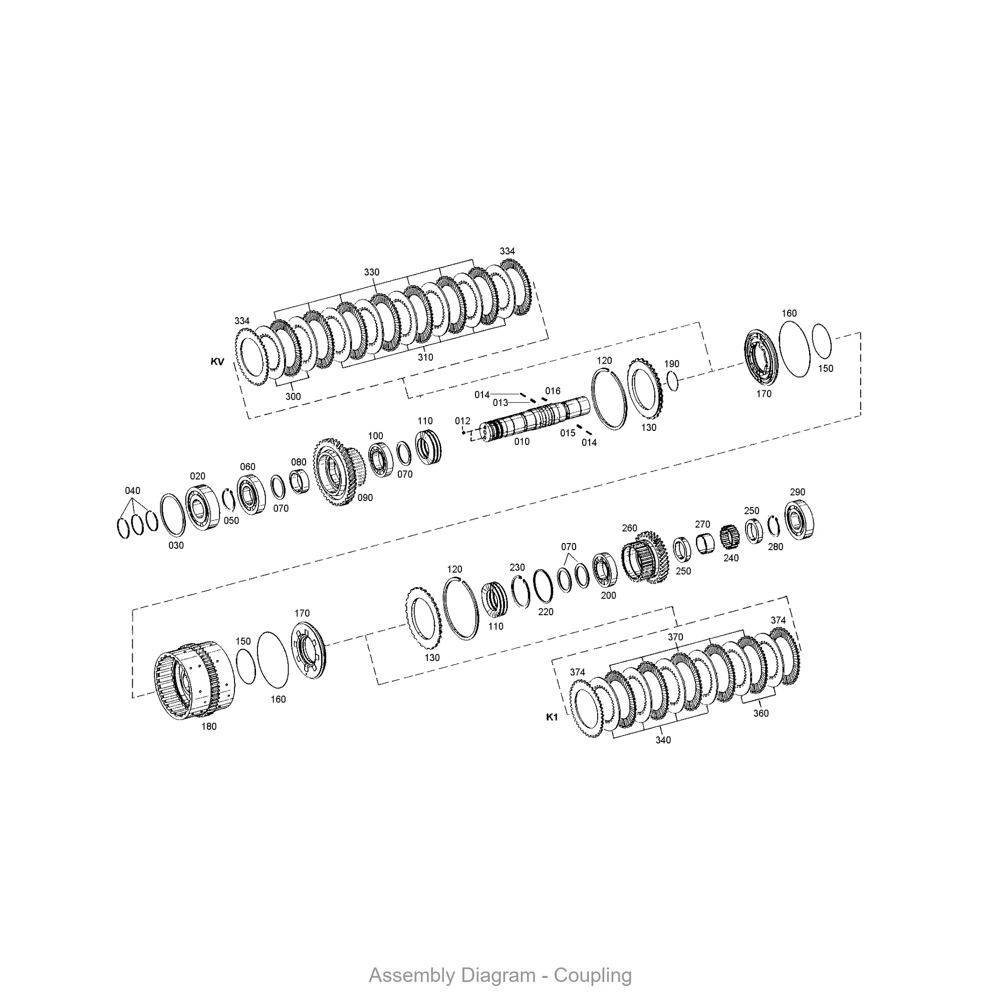 ZF 4651.351.050 INNER CLUTCH DISK - Transmission Assembly Exploded View Diagram