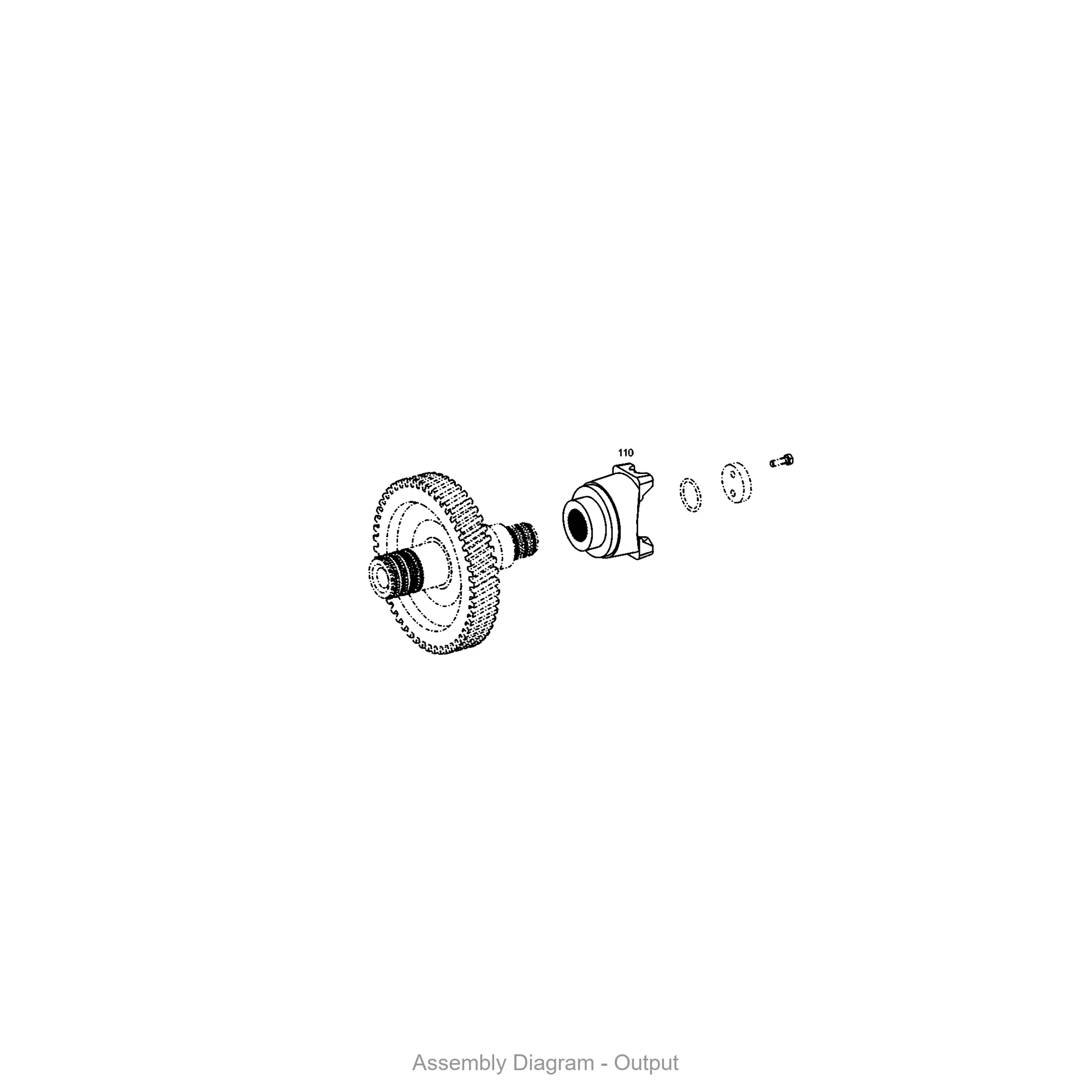 ZF 4656.103.416 OUTPUT - Transmission Assembly Exploded View Diagram