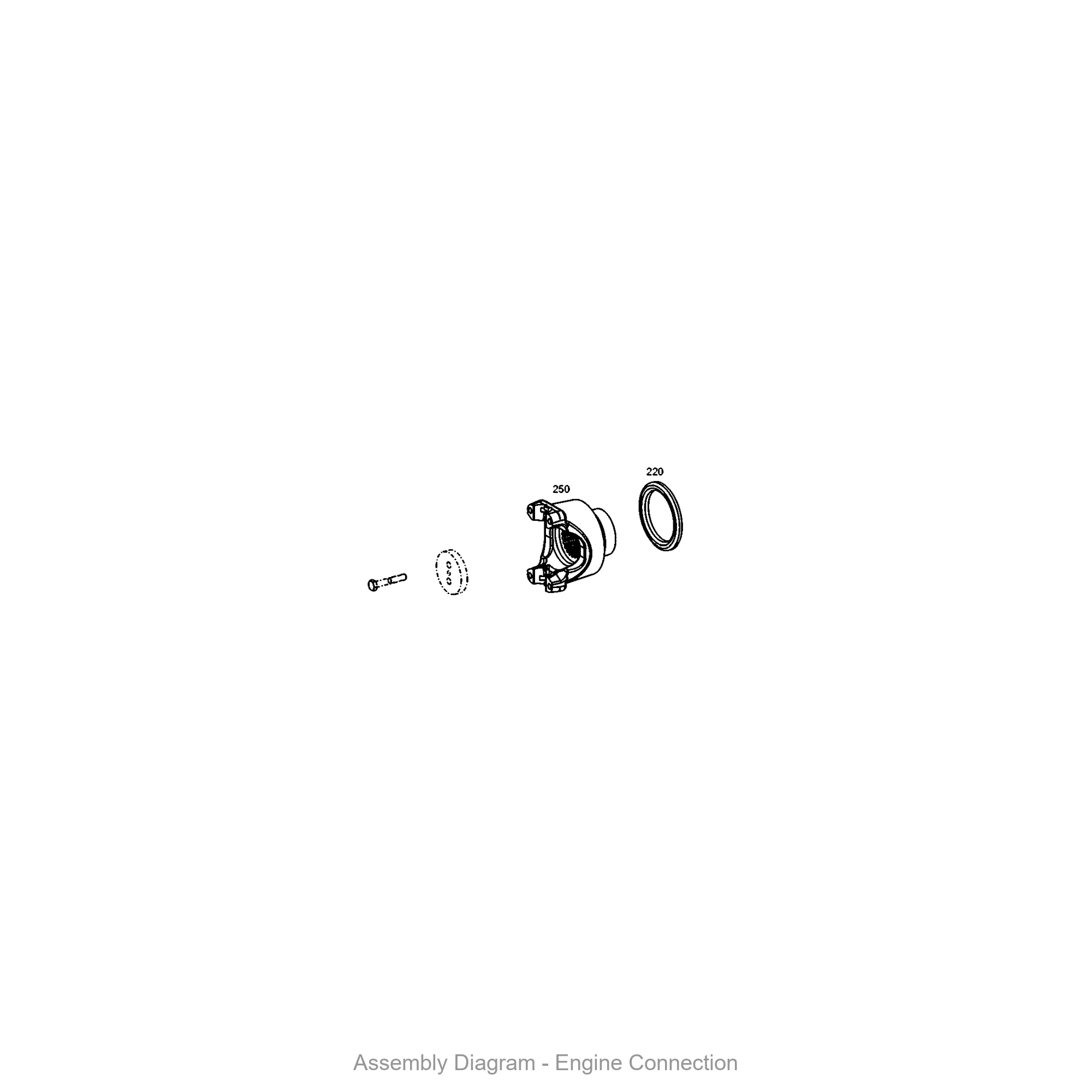 ZF 4656.130.402 ENGINE CONNECTION - Transmission Assembly Exploded View Diagram
