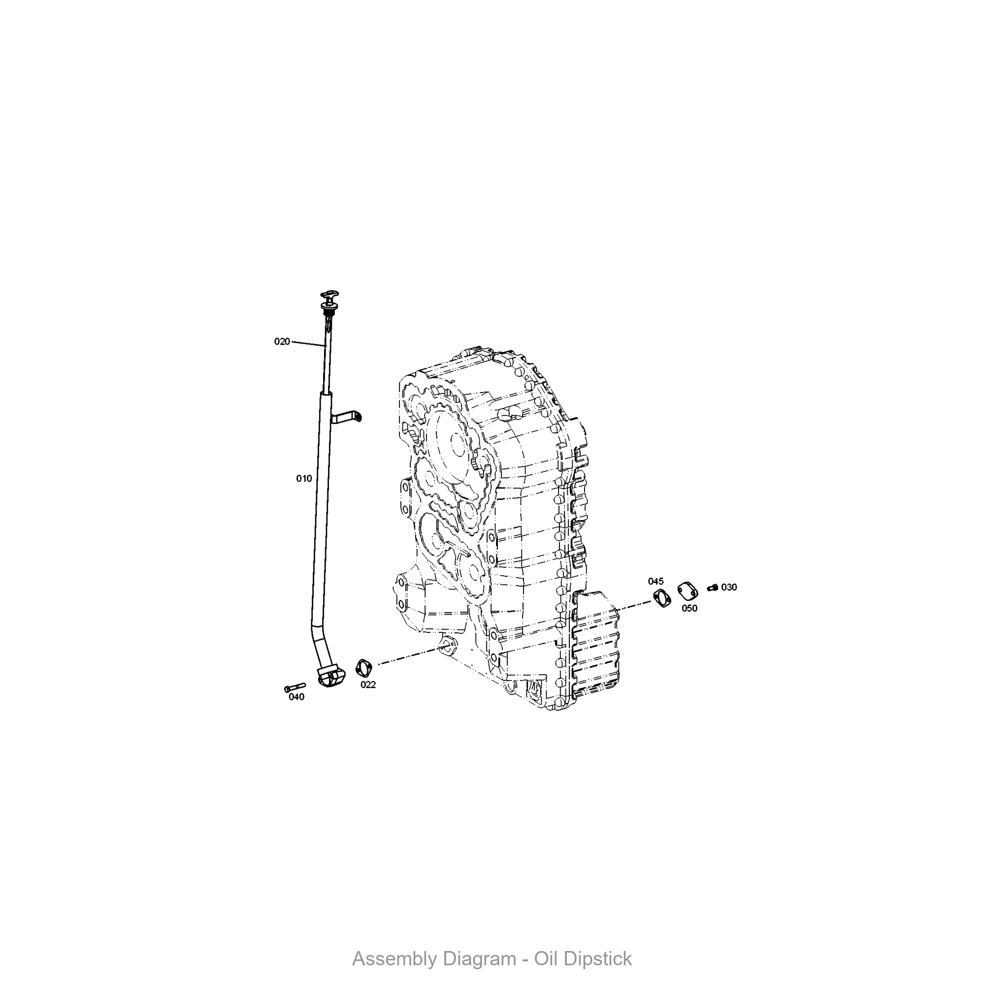 ZF 4656.131.012 OIL DIPSTICK - Transmission Assembly Exploded View Diagram