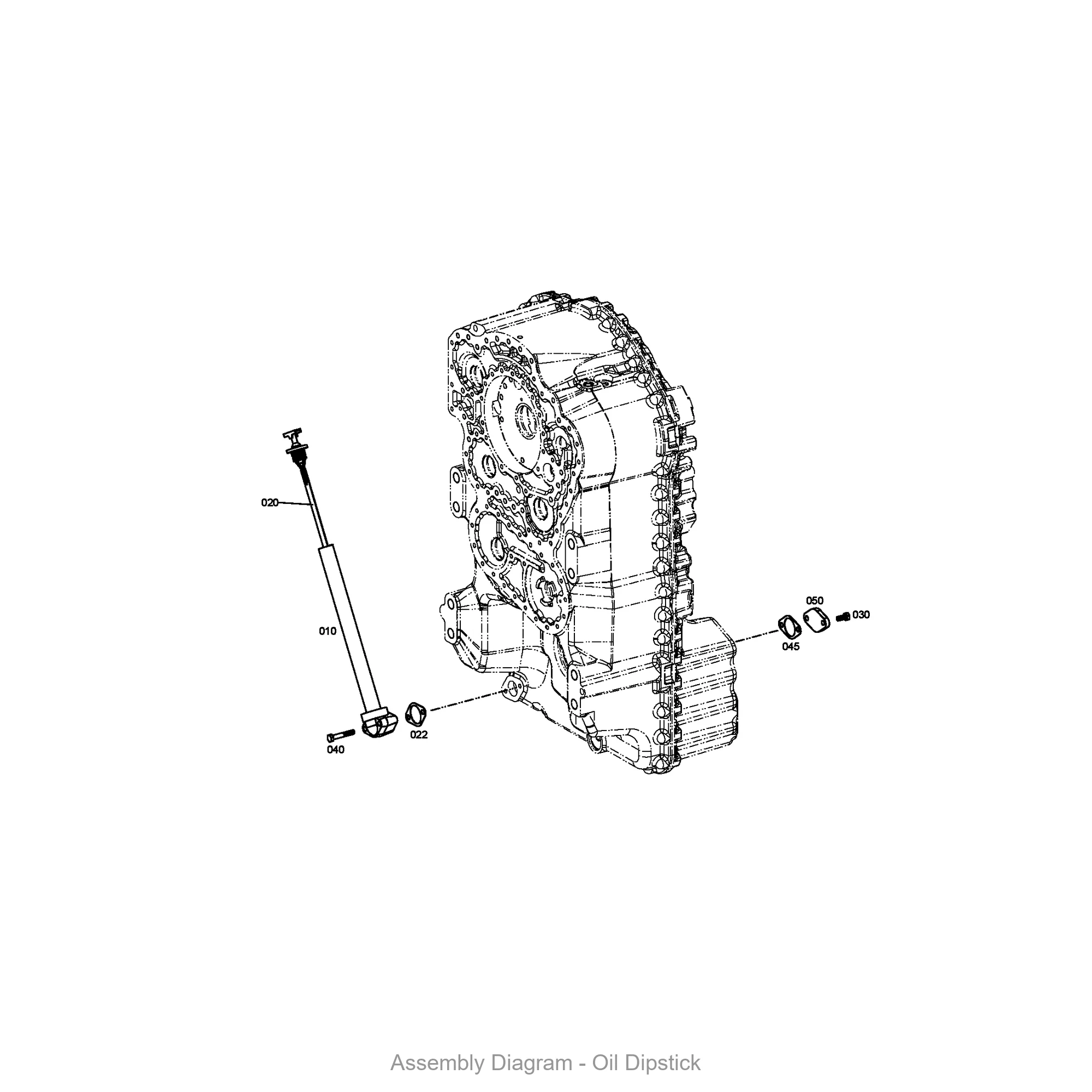 ZF 4656.231.032 OIL DIPSTICK - Transmission Assembly Exploded View Diagram