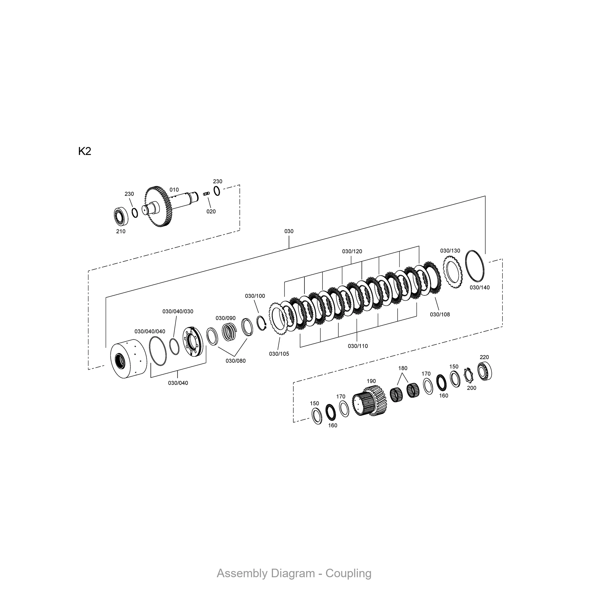 ZF 4656.372.025 IDLER - Transmission Assembly Exploded View Diagram