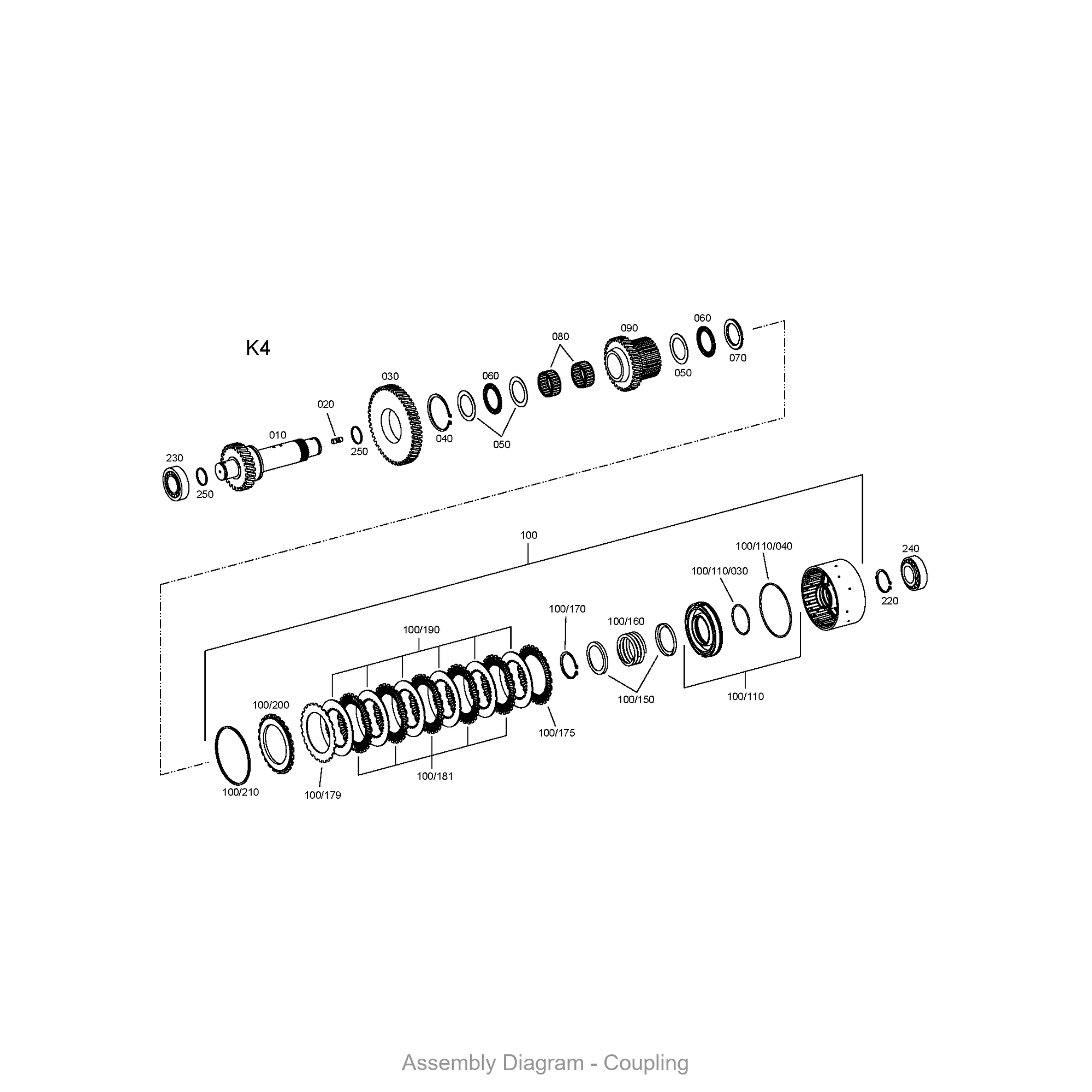 ZF 4656.374.034 DISC CARRIER - Transmission Assembly Exploded View Diagram