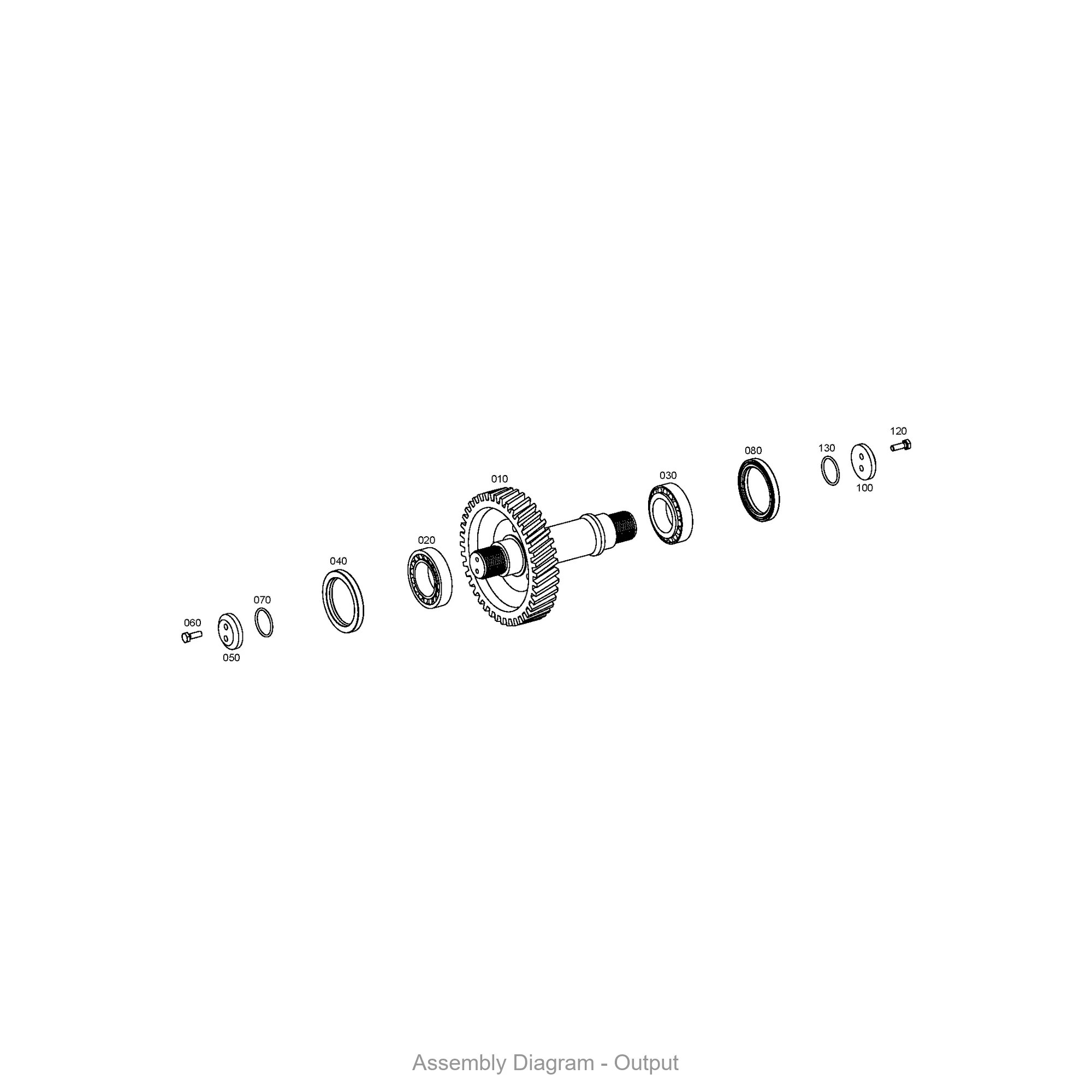 ZF 4657.103.010 OUTPUT for WG190 | OEM Genuine Part - Genuine ZF Part