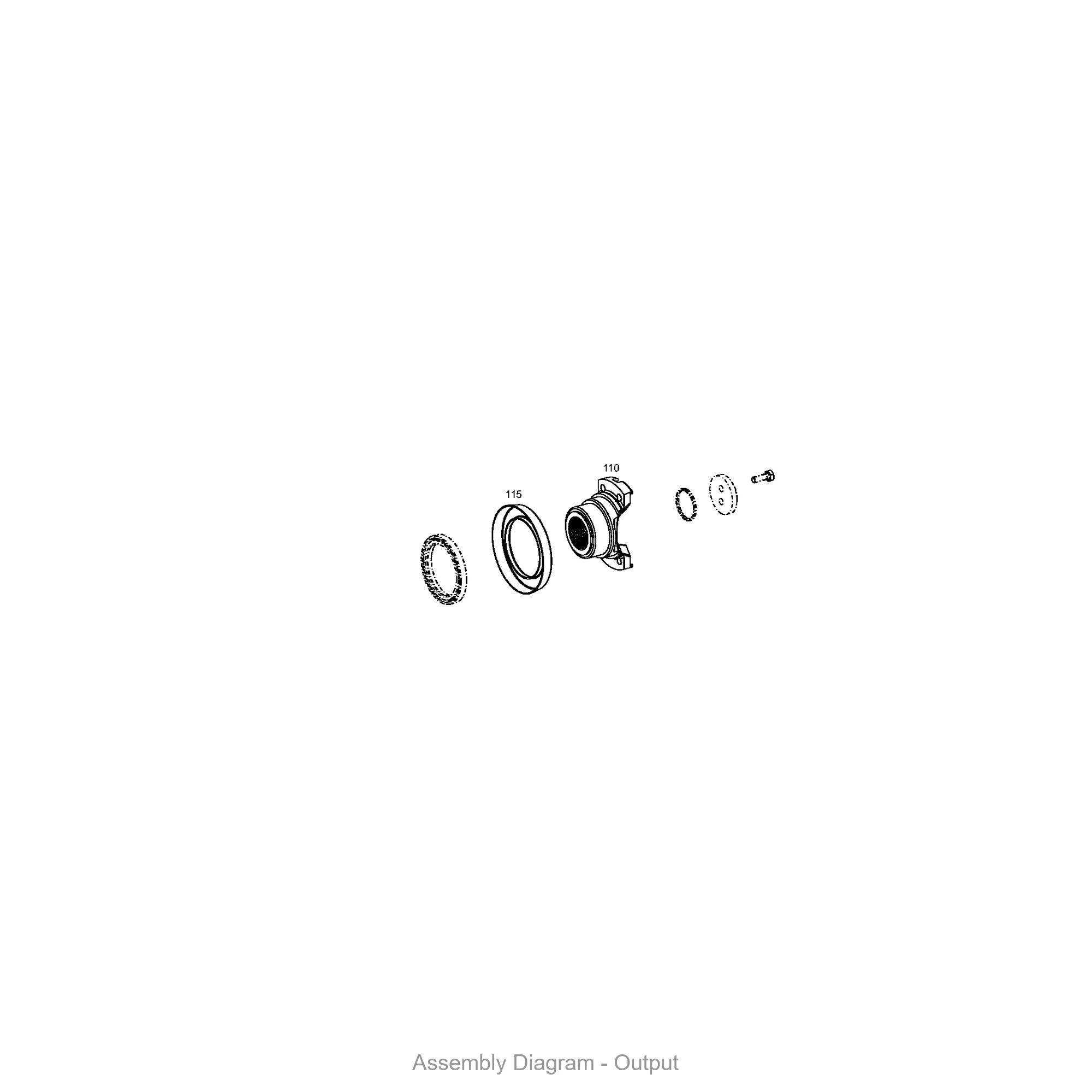 ZF 4657.103.435 OUTPUT for WG190/WG210 | OEM Genuine Part - Genuine ZF Part