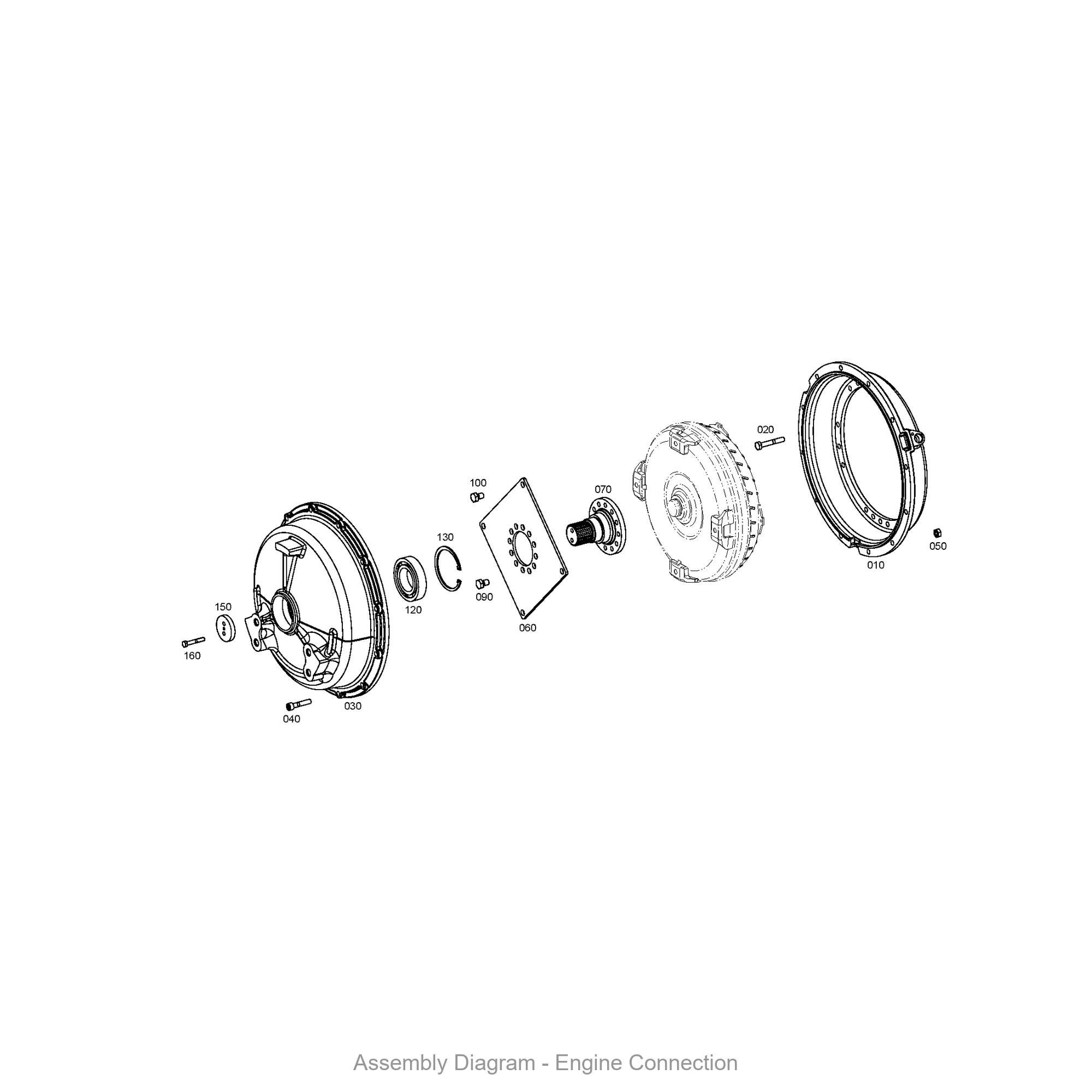 ZF 4657.130.107 ENGINE CONNECTION for WG190/WG210 | OEM Genuine Part - Genuine ZF Part