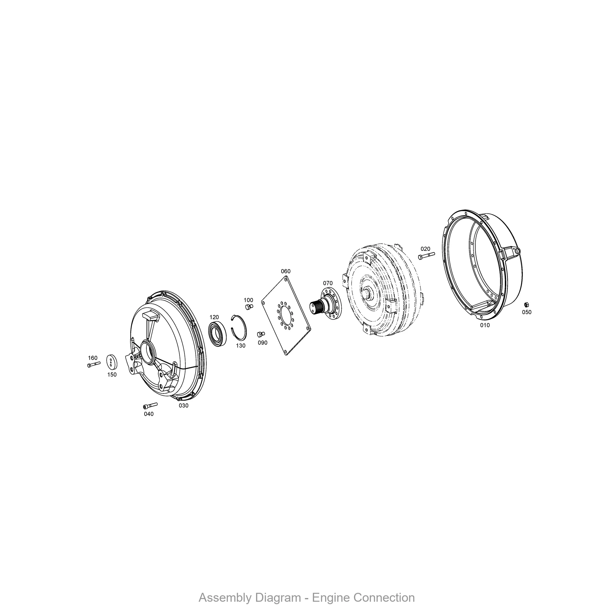 ZF 4657.130.111 ENGINE CONNECTION for WG210 | OEM Genuine Part - Genuine ZF Part
