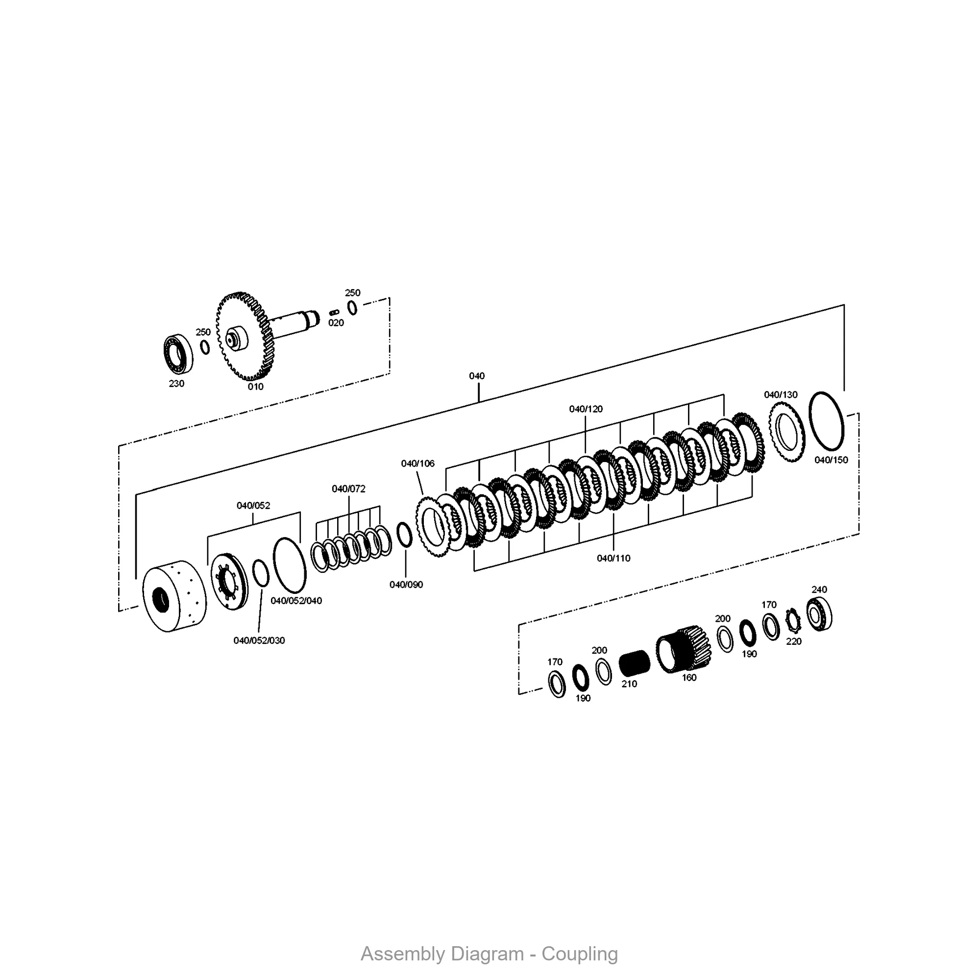 ZF 4657.171.030 COUPLING for WG 190/WG 210 | OEM Genuine Part - Genuine ZF Part