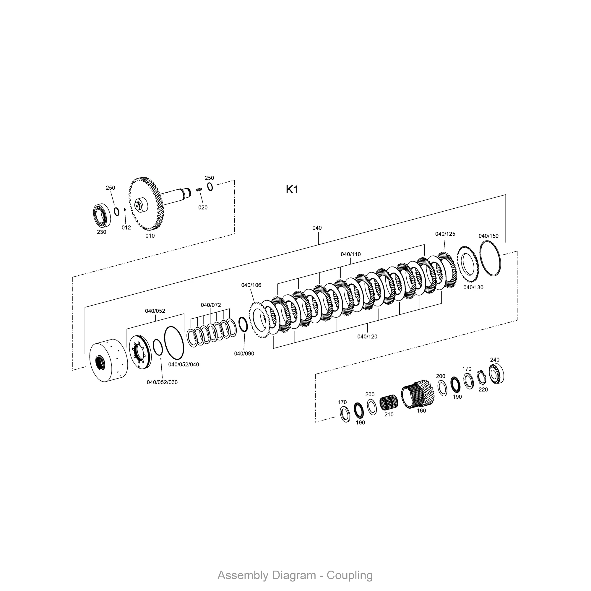 ZF 4657.171.057 for WG190/WG191/WG210 | OEM Genuine Part - Genuine ZF Part