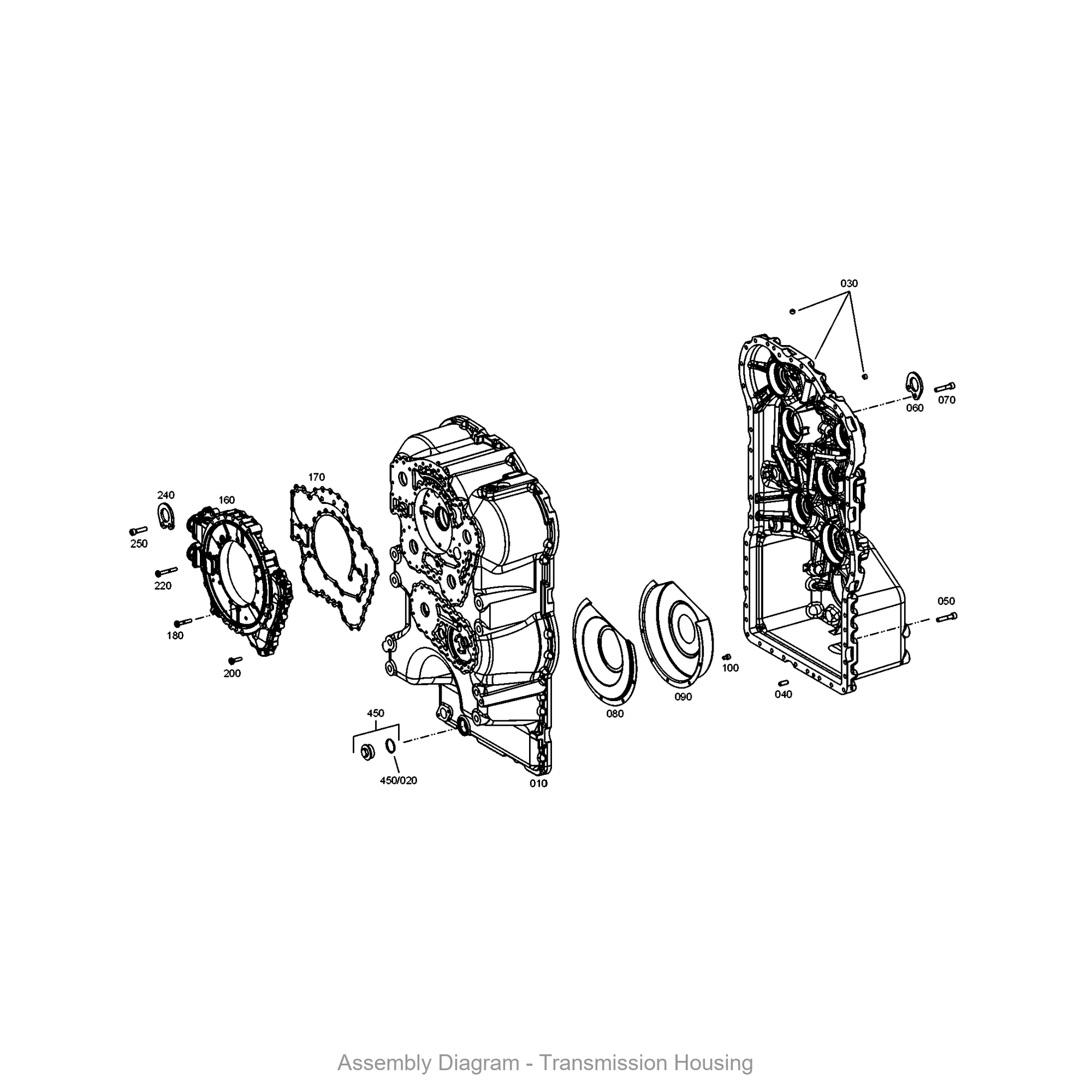ZF 4657.201.170 HOUSING REAR PART for WG190 | OEM Genuine Part - Genuine ZF Part