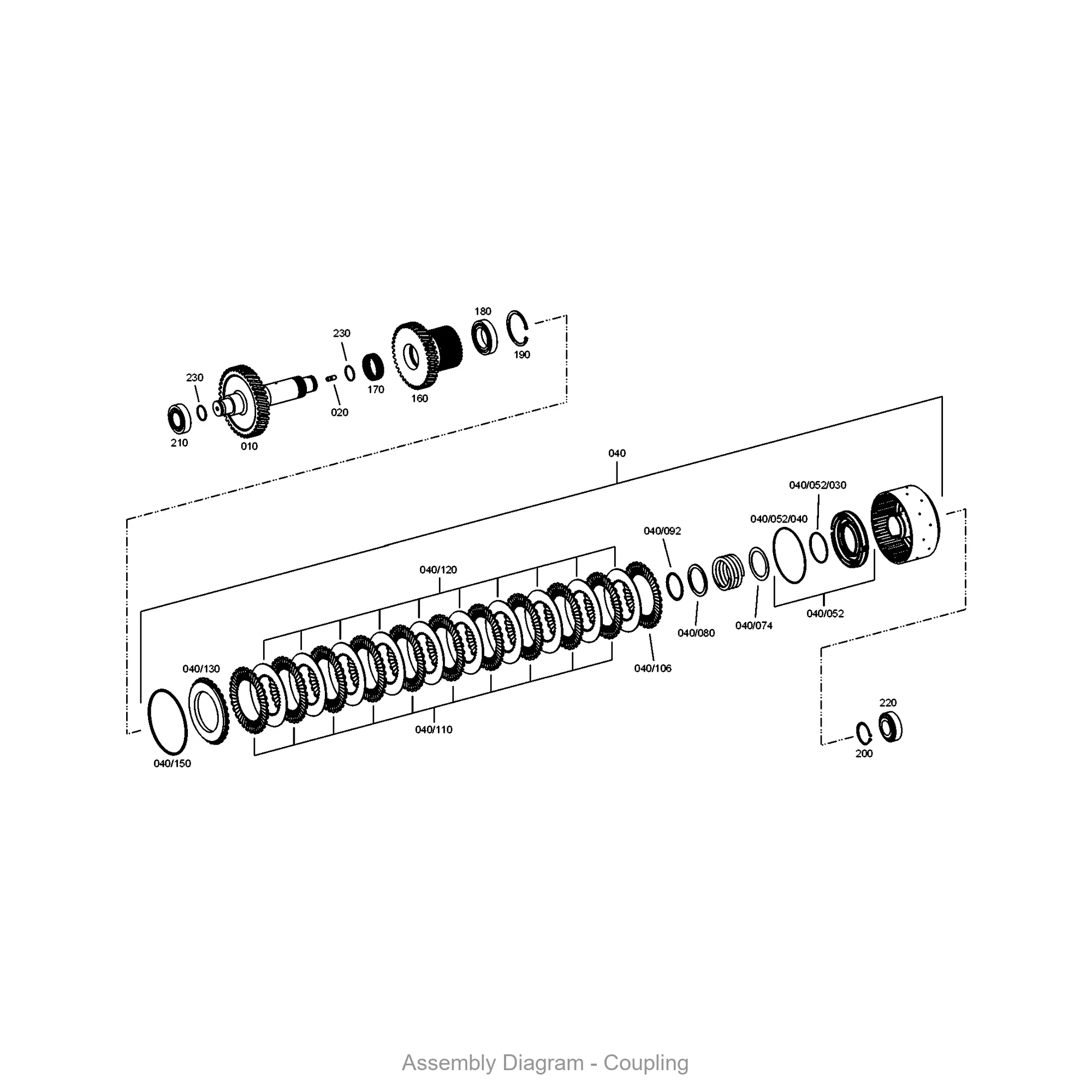 ZF 4657.275.010 CLUTCH for WG 190/WG 210