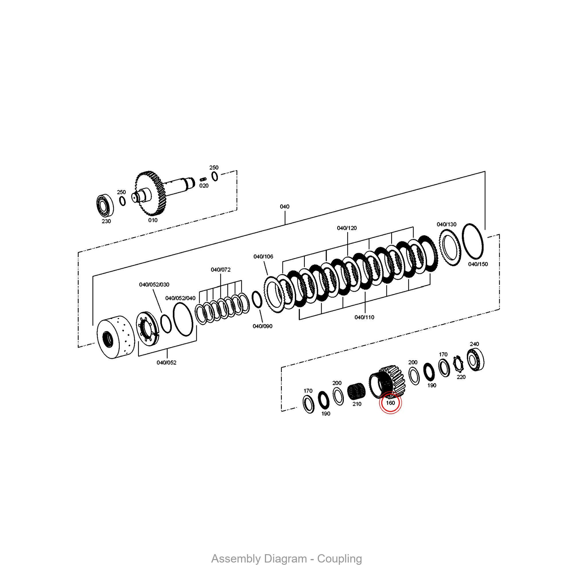ZF 4657.372.009 IDLER for WG190 | OEM Genuine Part - Genuine ZF Part