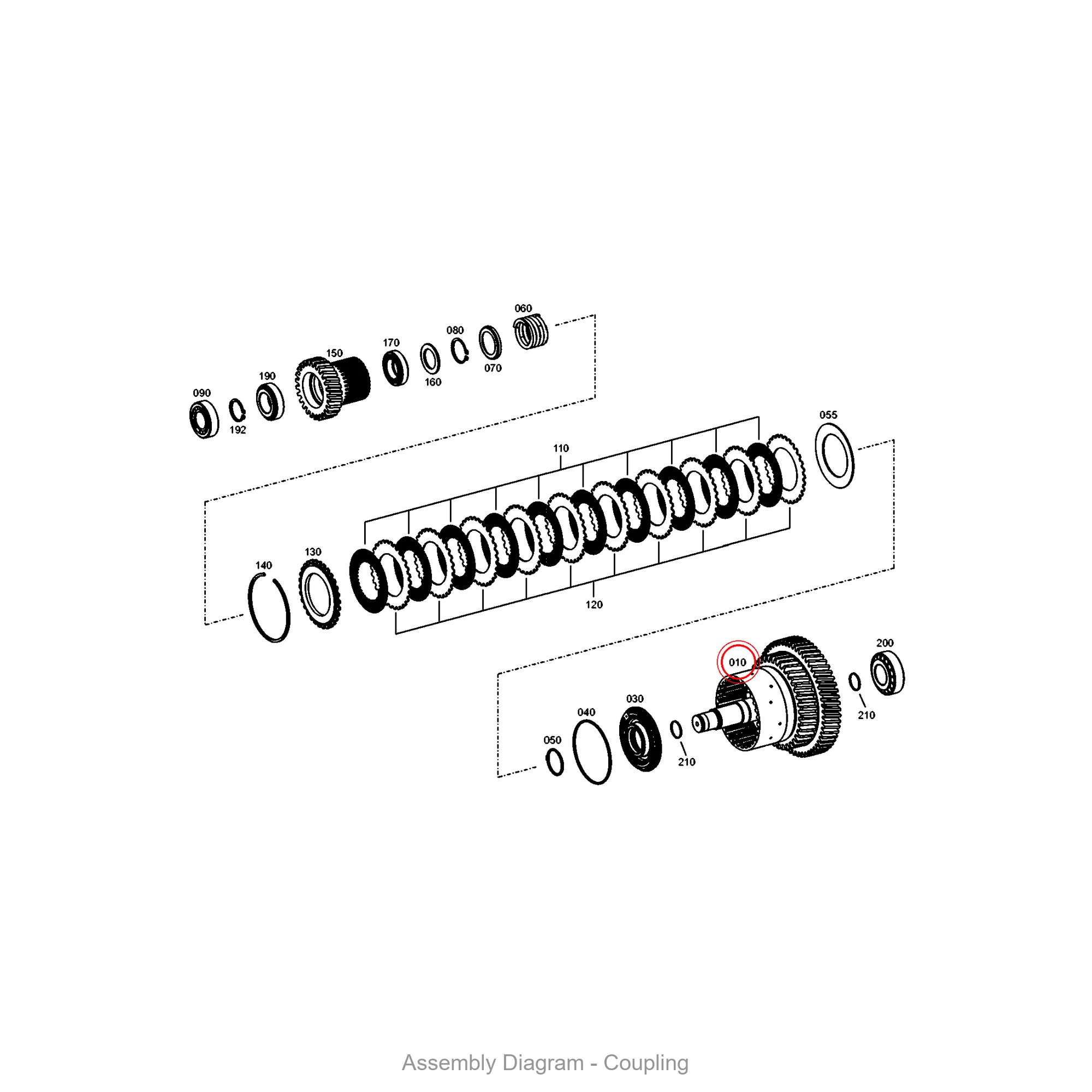 ZF 4661.272.021 CLUTCH - Transmission Assembly Exploded View Diagram