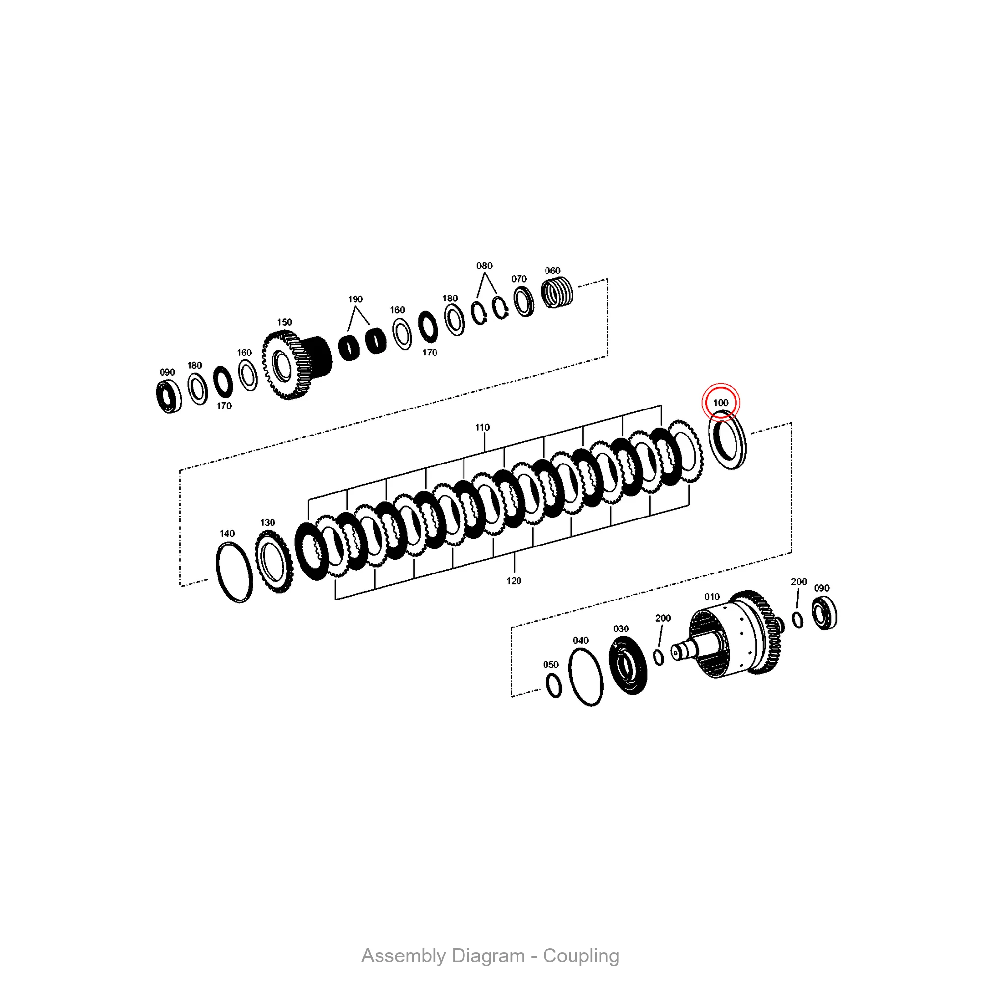 ZF 4661.276.004 CLUTCH - Transmission Assembly Exploded View Diagram