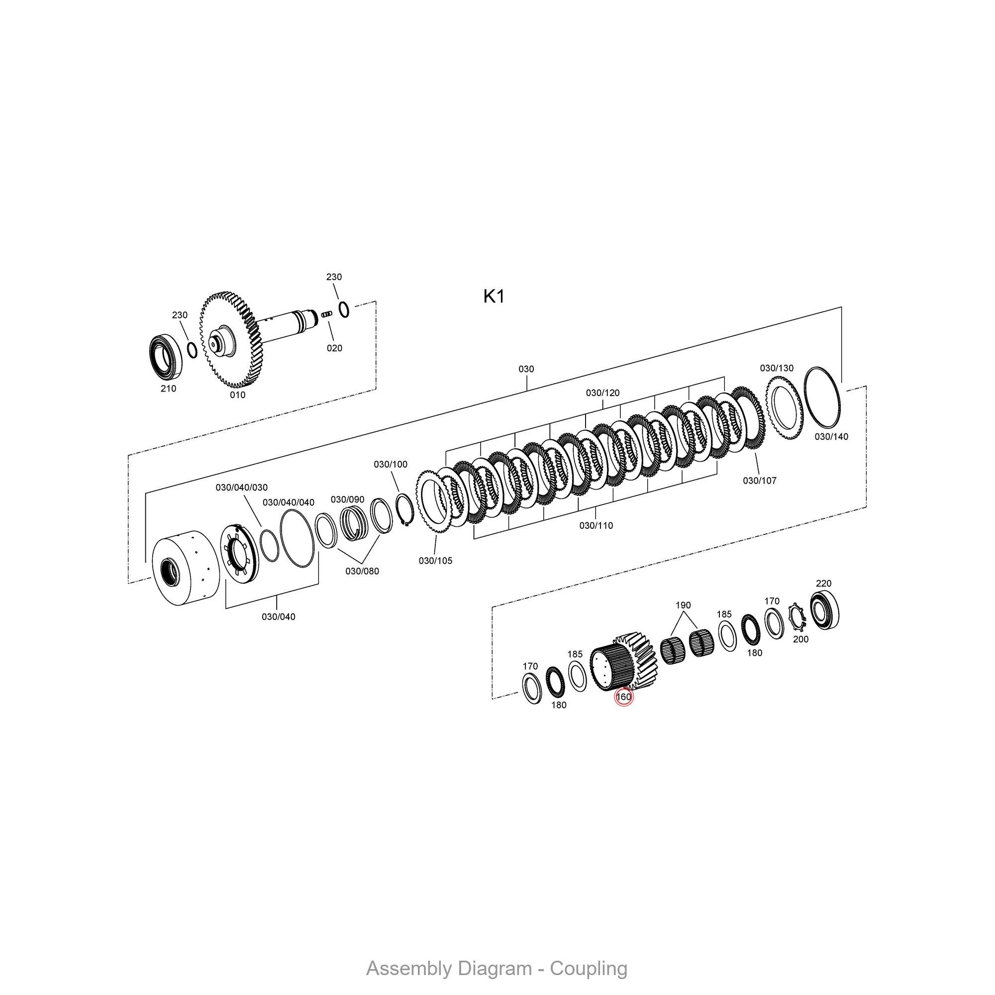 ZF 4681.371.001 IDLER for BP210/BP230