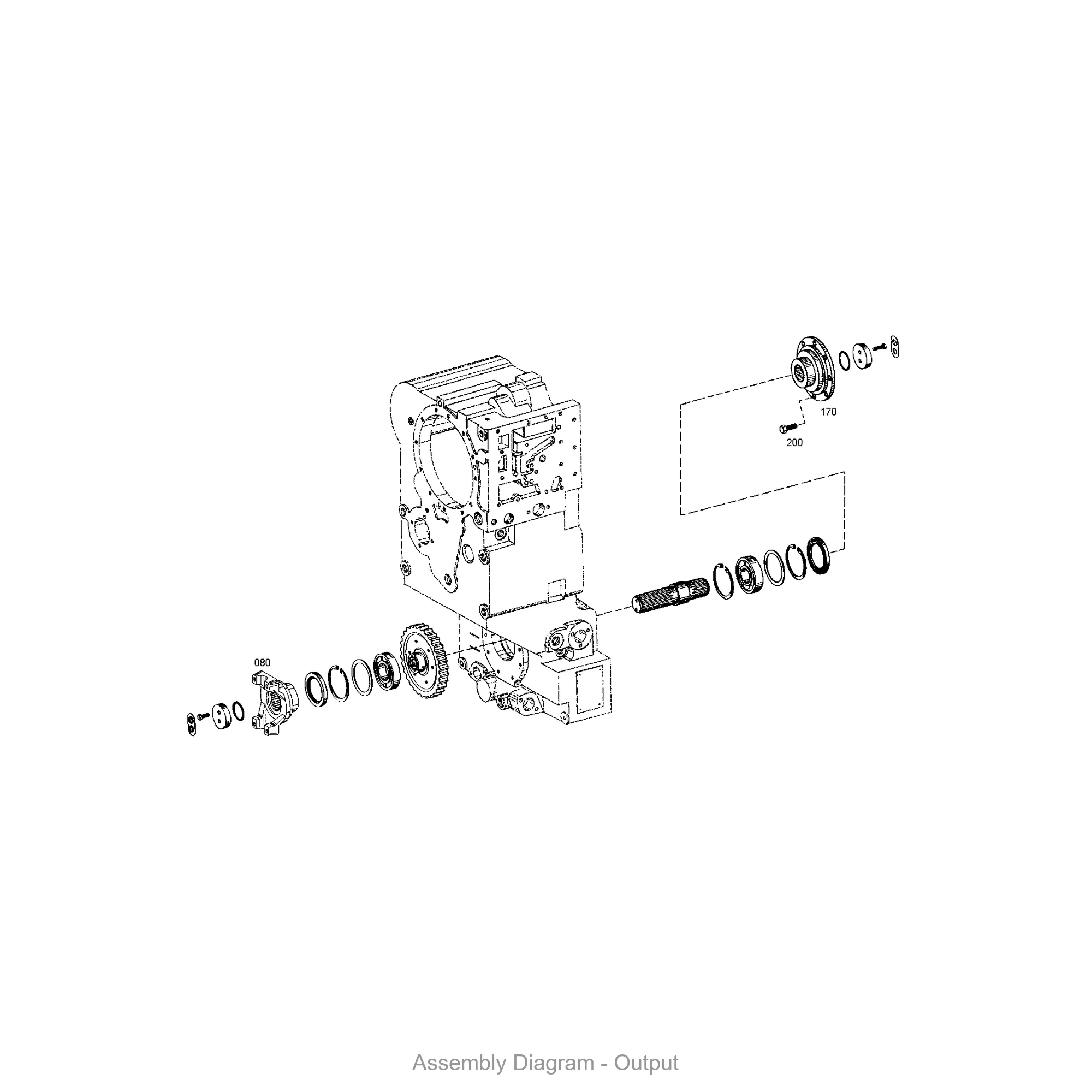 ZF 0501.317.124 OUTPUT FLANGE - Transmission Assembly Exploded View Diagram