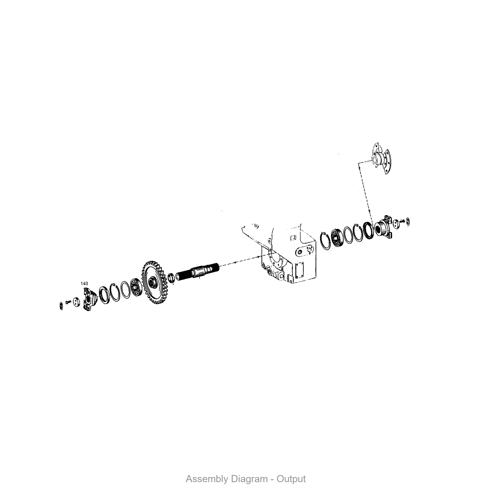 ZF 0501.317.988 OUTPUT FLANGE - Transmission Assembly Exploded View Diagram