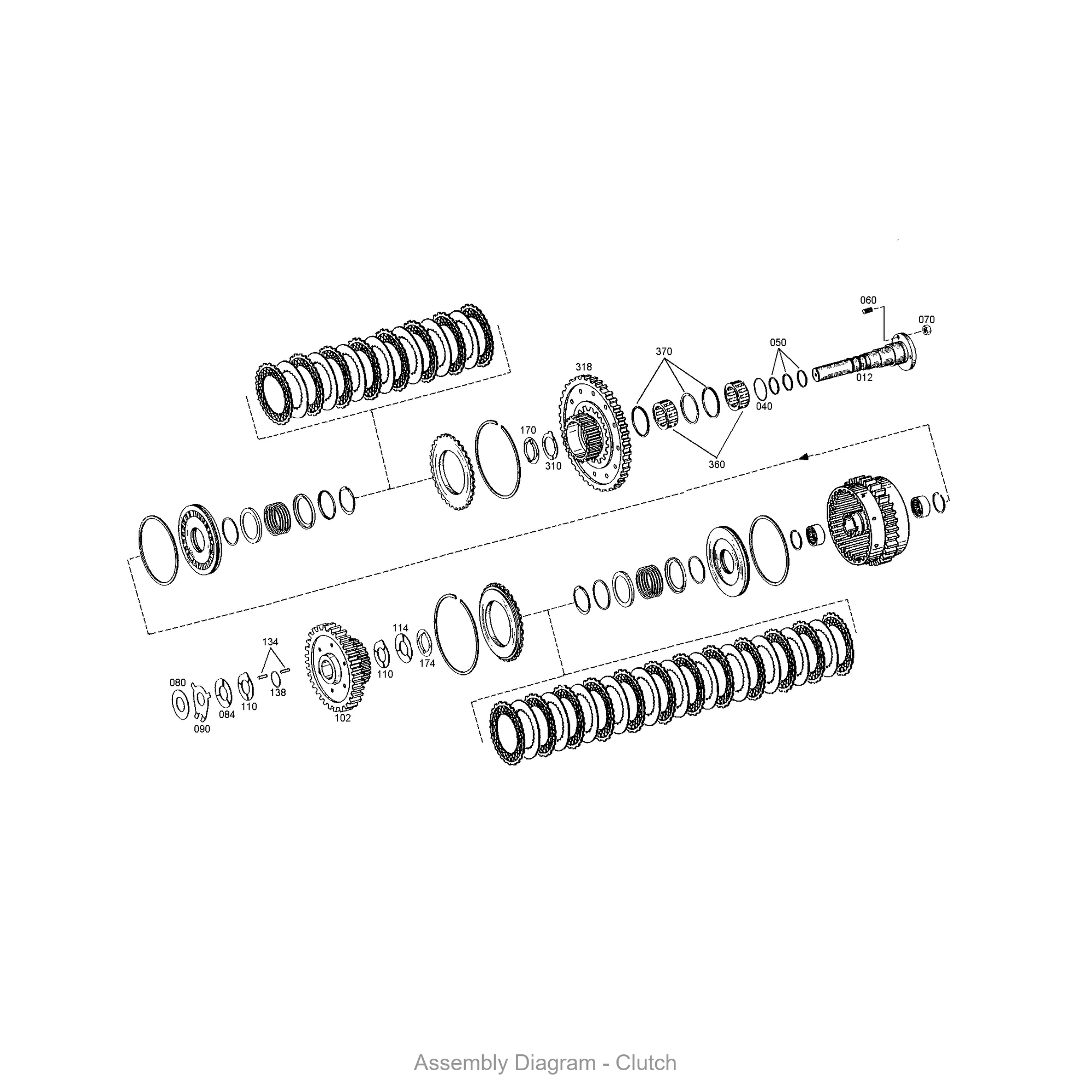 ZF 4644.252.016 SPUR GEAR - Transmission Assembly Exploded View Diagram