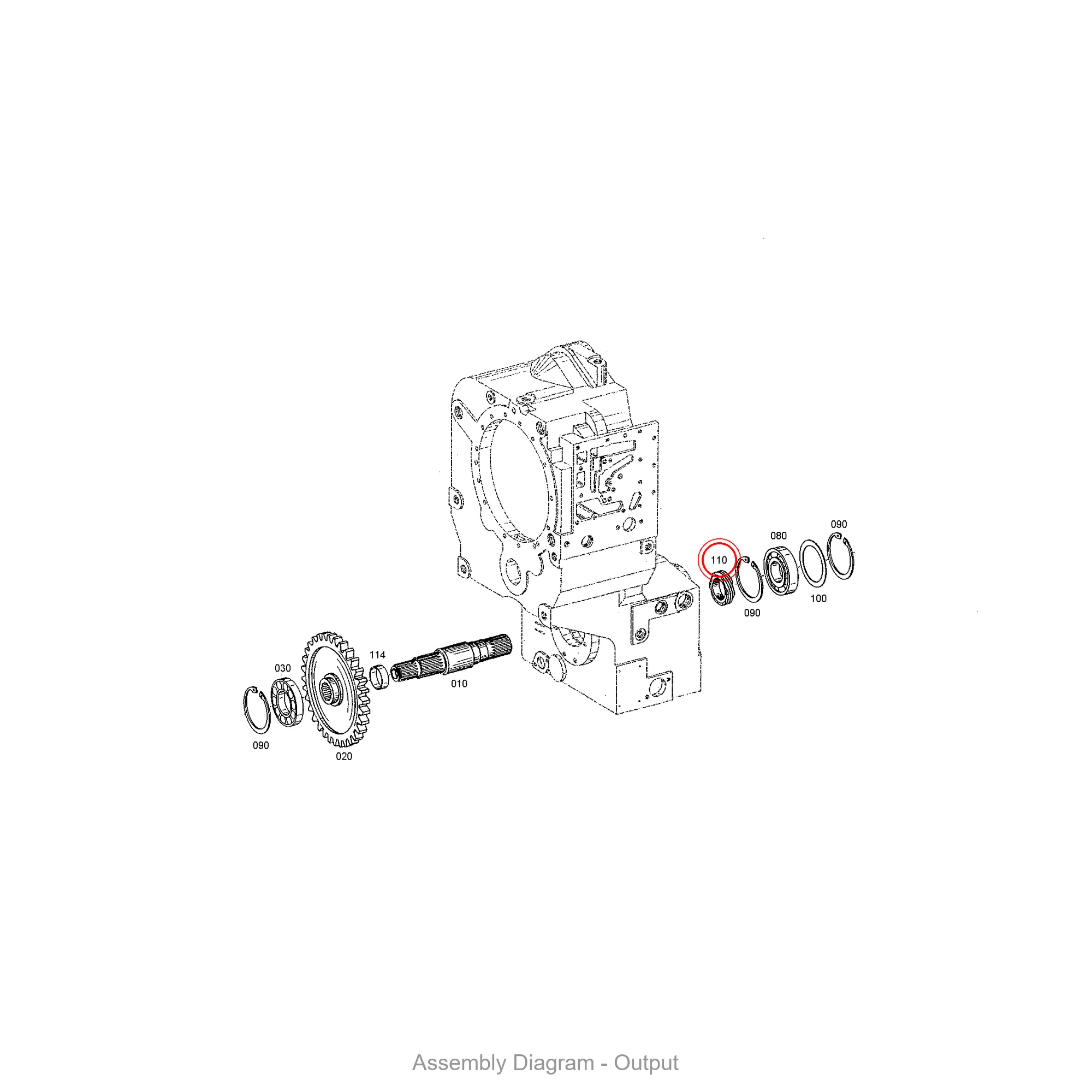 ZF 4644.307.006 SPEEDOMETER WORM - Transmission Assembly Exploded View Diagram