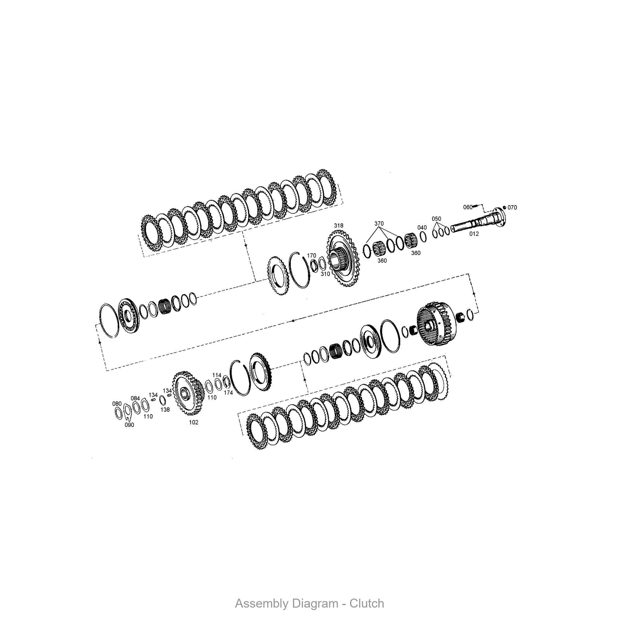 ZF 4644.308.265 THRUST WASHER - Transmission Assembly Exploded View Diagram