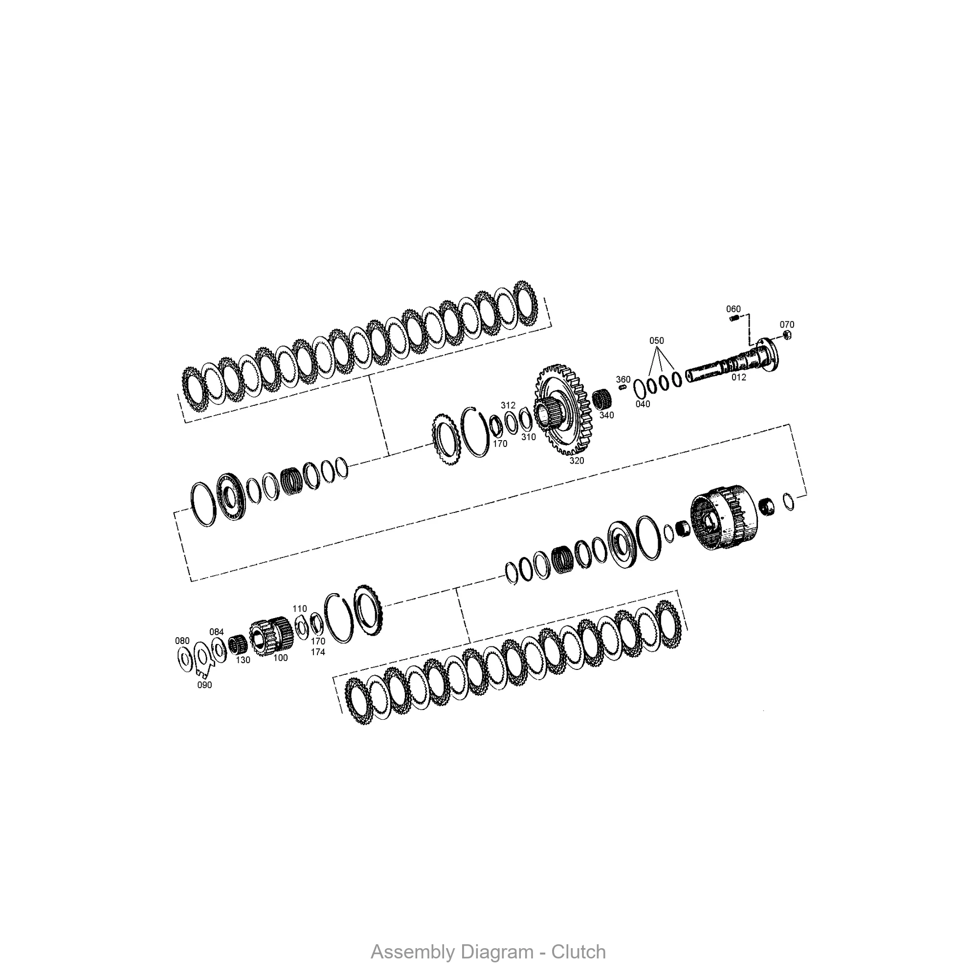 ZF 4644.308.342 SPUR GEAR - Transmission Assembly Exploded View Diagram