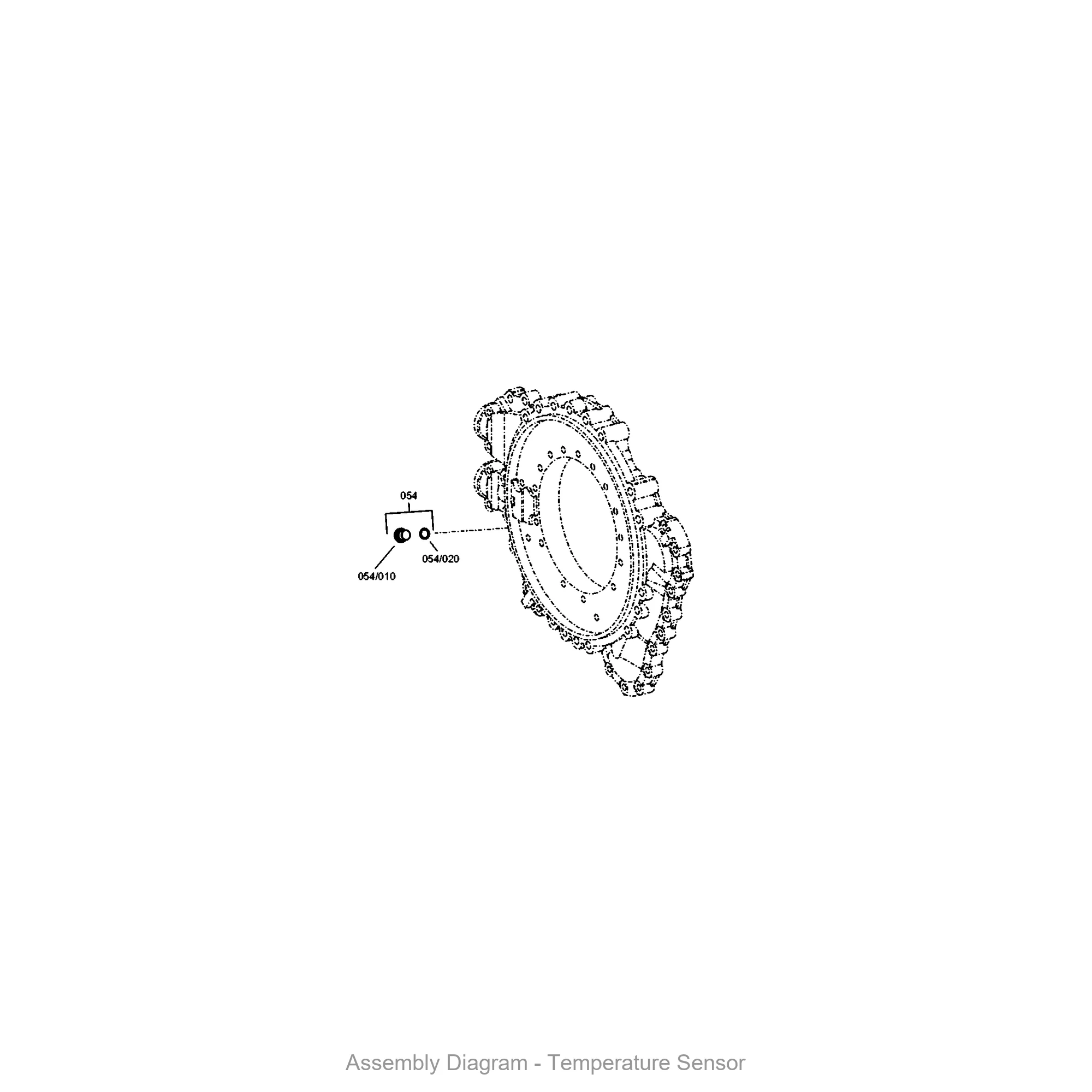 ZF 4657.124.001 TEMPERATURE SENSOR - Transmission Assembly Exploded View Diagram